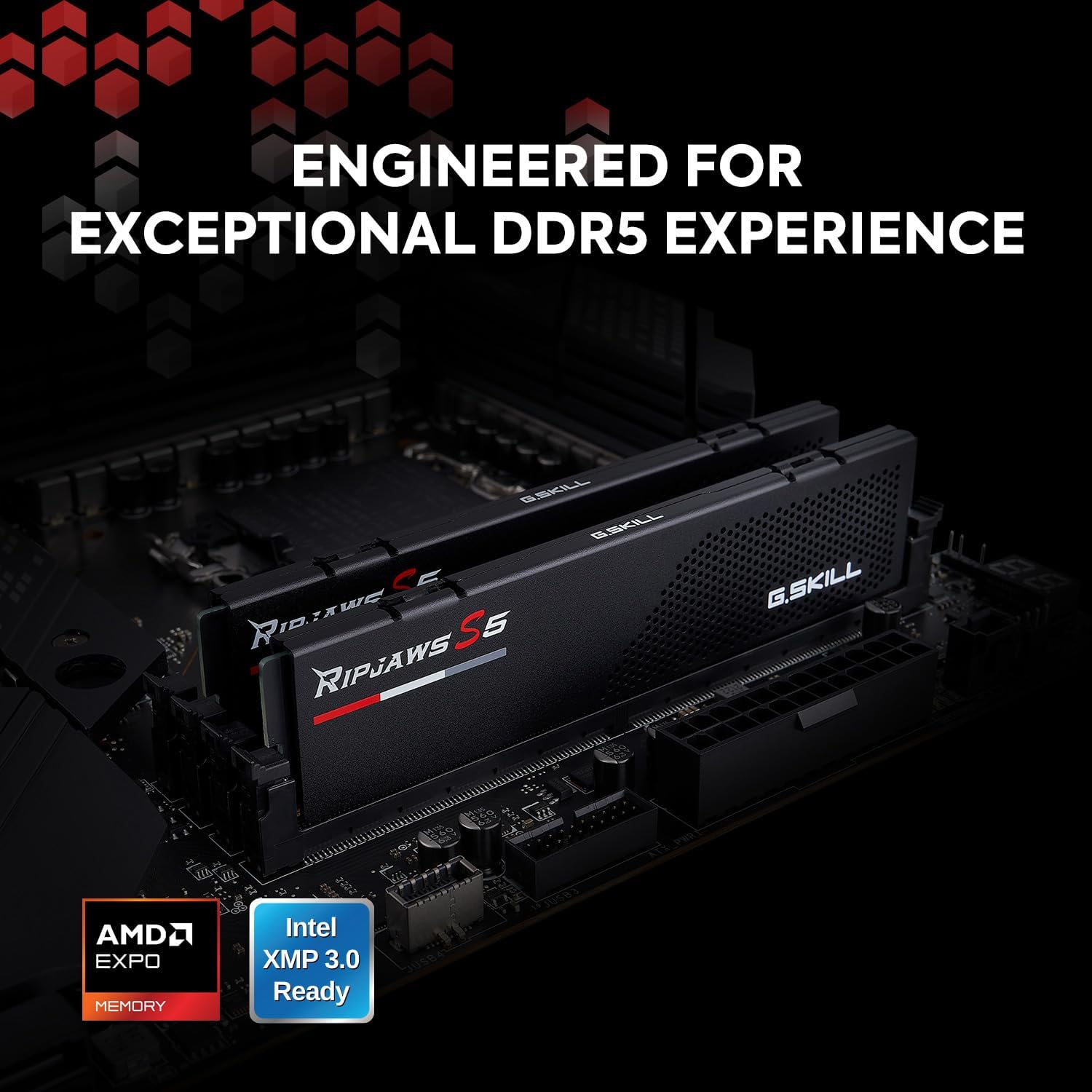 G.SKILL Ripjaws S5 Series DDR5 RAM (Intel XMP 3.0 & AMD EXPO) 32GB (2x16GB) 6000MT/s CL36-36-36-96 1.35V Desktop Computer Memory U-DIMM - Matte