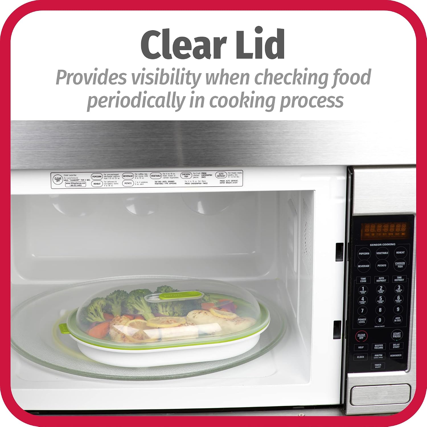 GoodCook Everyday Microwave Food Steamer – Vegetable & Fish Cooker, Preserves Vitamins & Nutrients, Quick Dinner & Meals, Adjustable Steam Release Vent