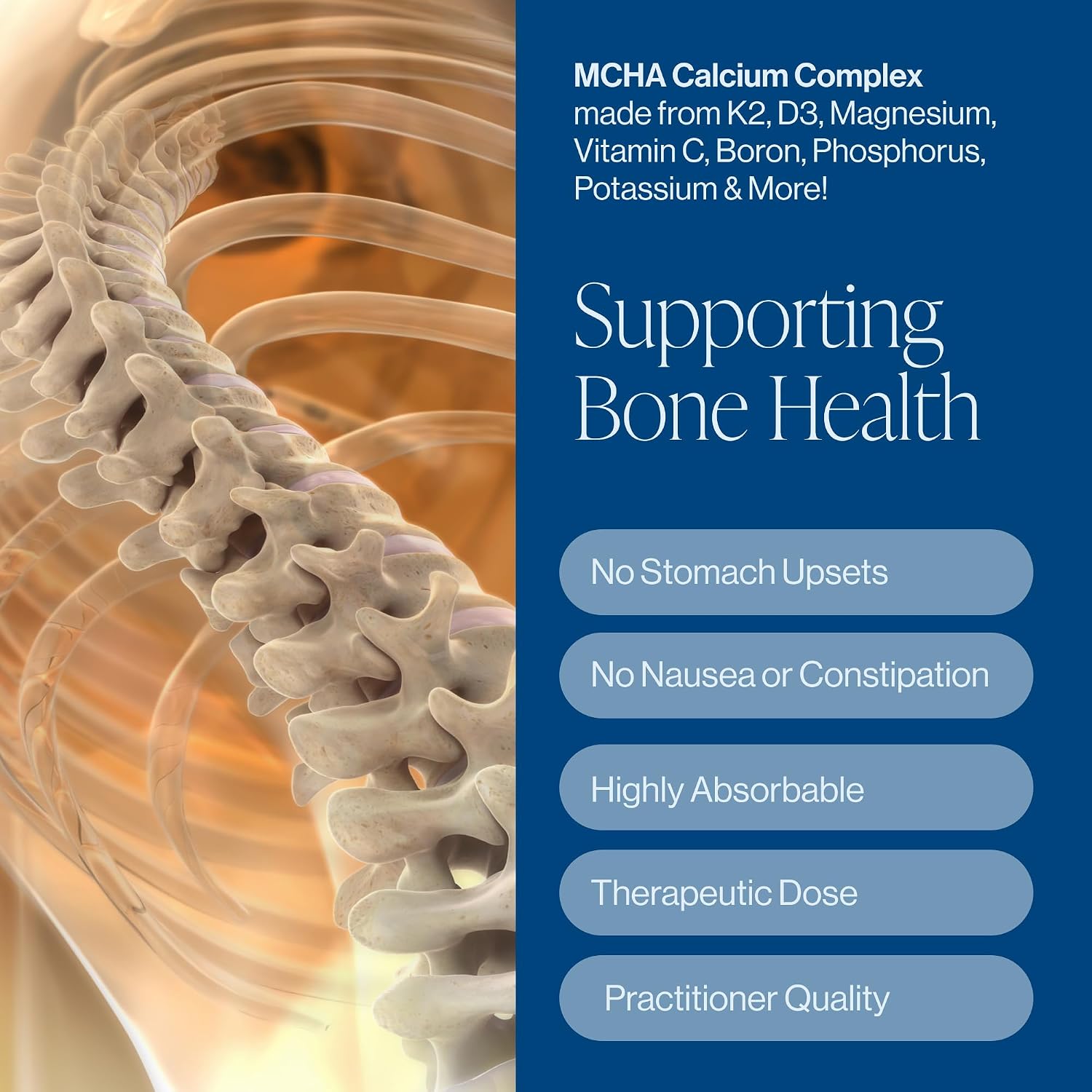 Calcium Supplement 1000mg with Vitamin D3, K2 & Magnesium