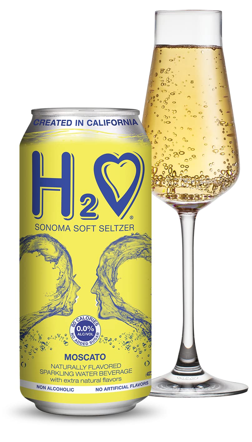 H2o - The Best Non Alcoholic Red Wine - Infused California Sparkling Refreshment, 0.0% Alcohol, (Pinot Noir, Pack of 4-12 Fl oz)