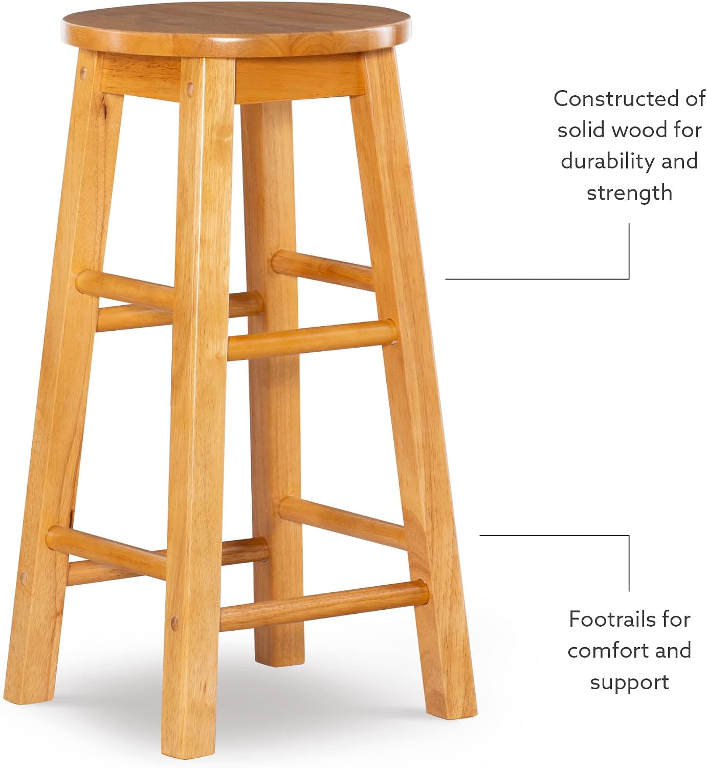 Linon 29-Inch Barstool With Round Seat