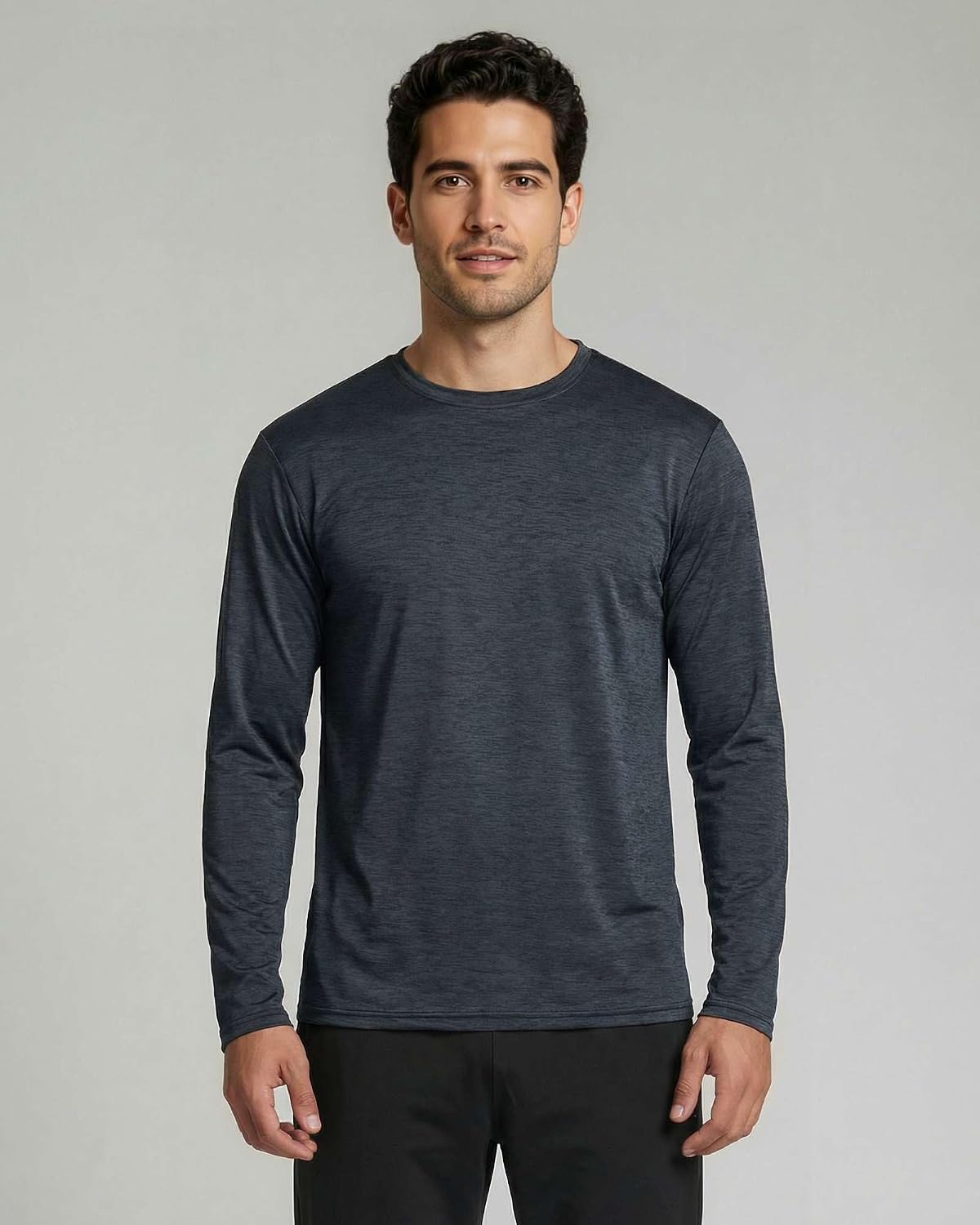 4 Pack Men's Dry Fit Long Sleeve Workout Shirts Gym Athletic Tee Fishing