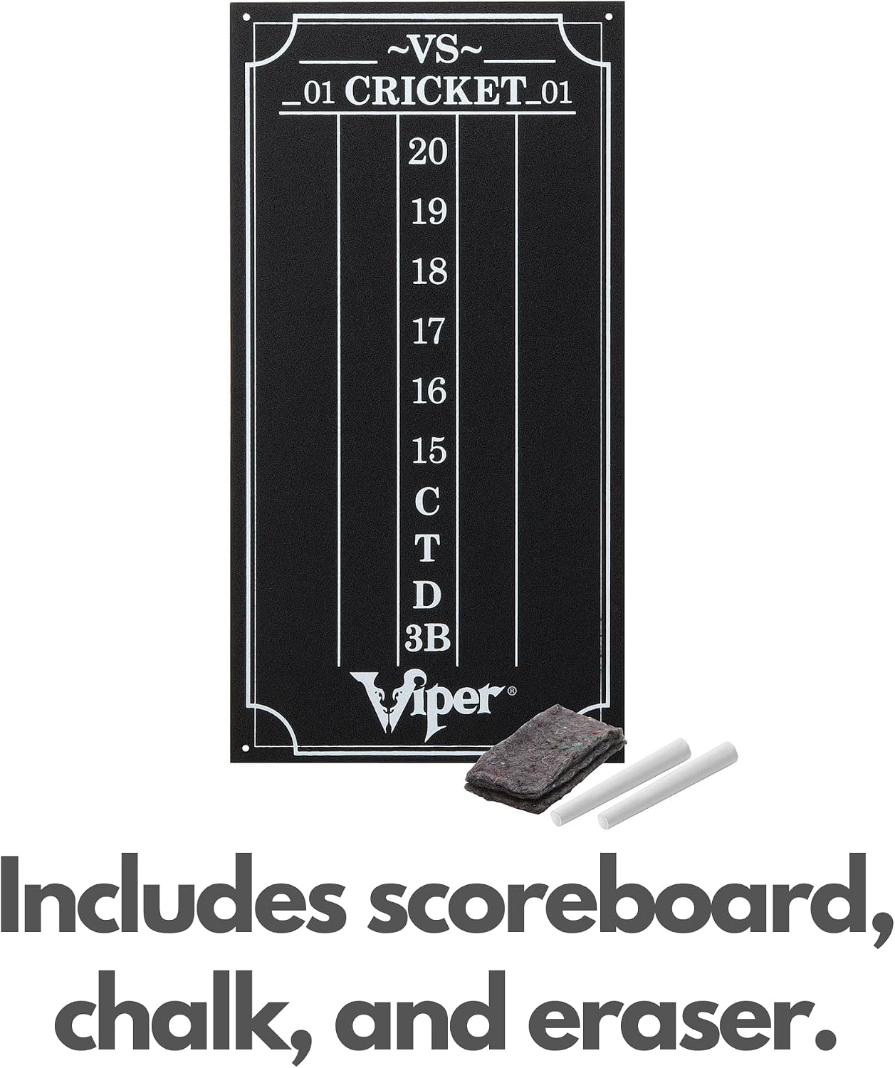 Viper League Pro Regulation Bristle Steel Tip Dartboard Starter Set with Staple-Free Bullseye, Radial Spider Wire