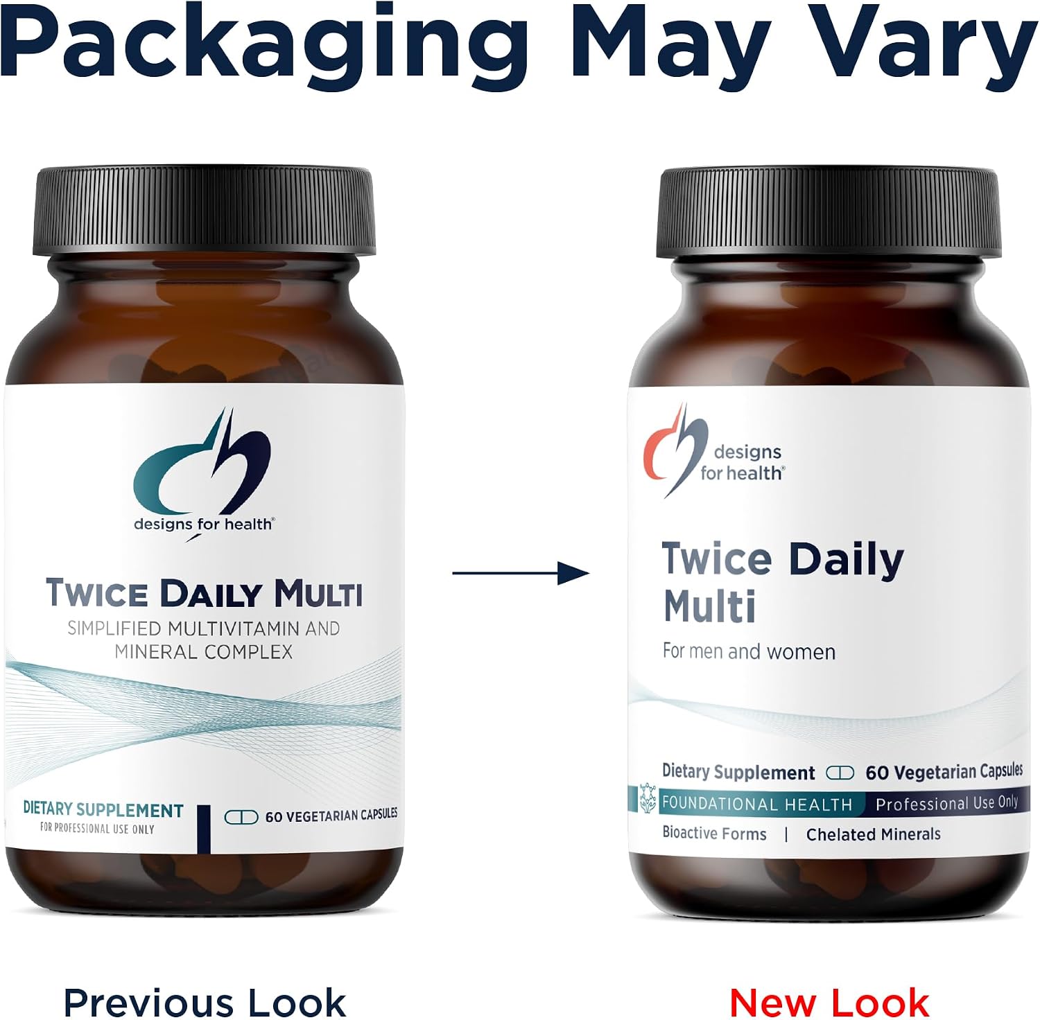 Designs for Health Methylated Multivitamin for Women & Men - Twice Daily Multimineral Supplement & Multivitamin Without Iron + Methylated B12 and Folate, Vitamin C, K, D, E + More (120 Capsules)