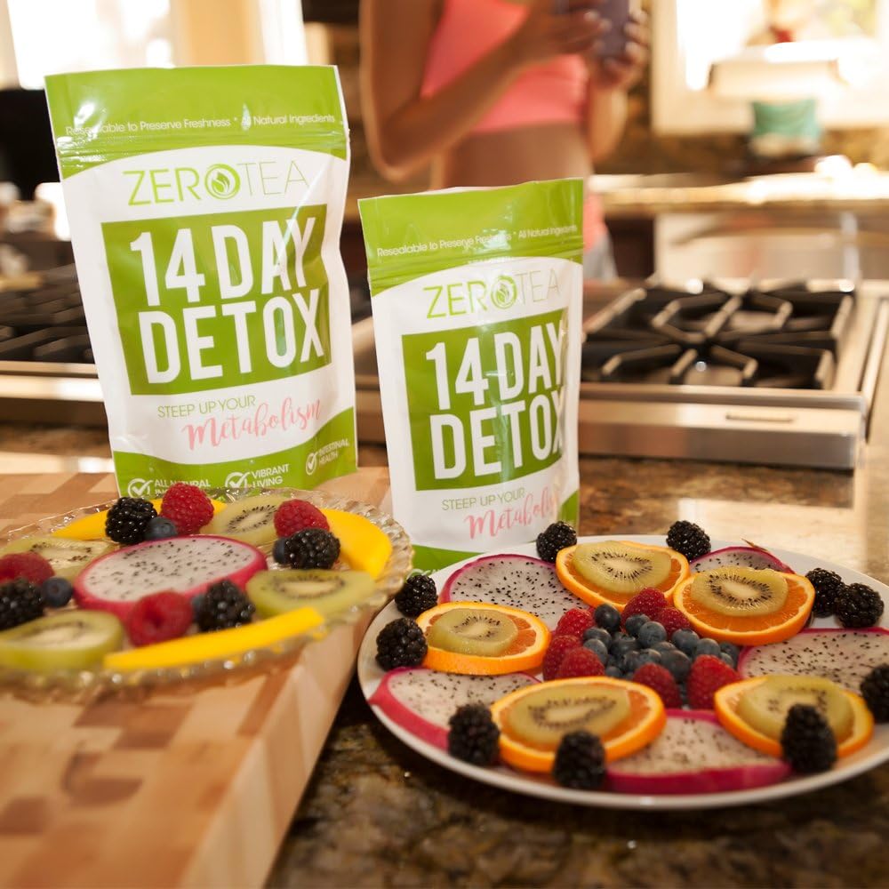 FATBOM Zero Tea 14 Day Detox Tea, Teatox Herbal Tea for Cleanse