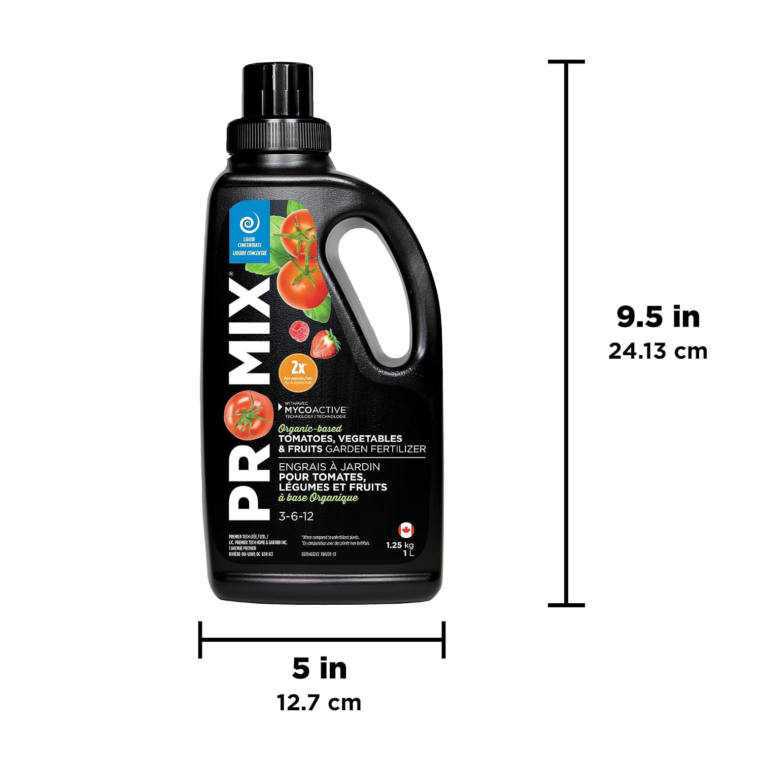 Pro-Mix 1L 3-6-12 Liquid Tomato/Vegetable/Fruit Fertilizer