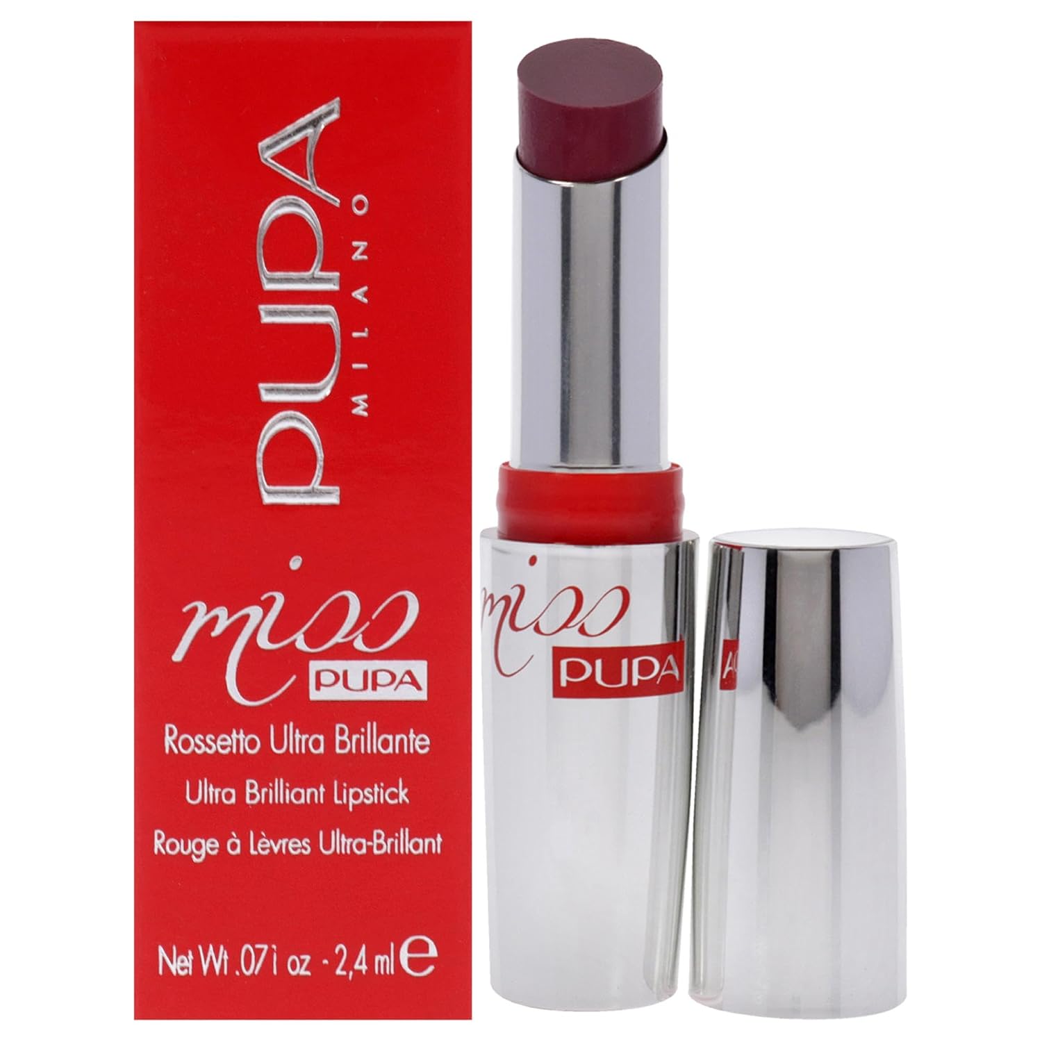 Pupa Milano Miss Pupa Ultra Brilliant Lipstick - 102 Candy Nude for Women - 0.071 oz Lipstick