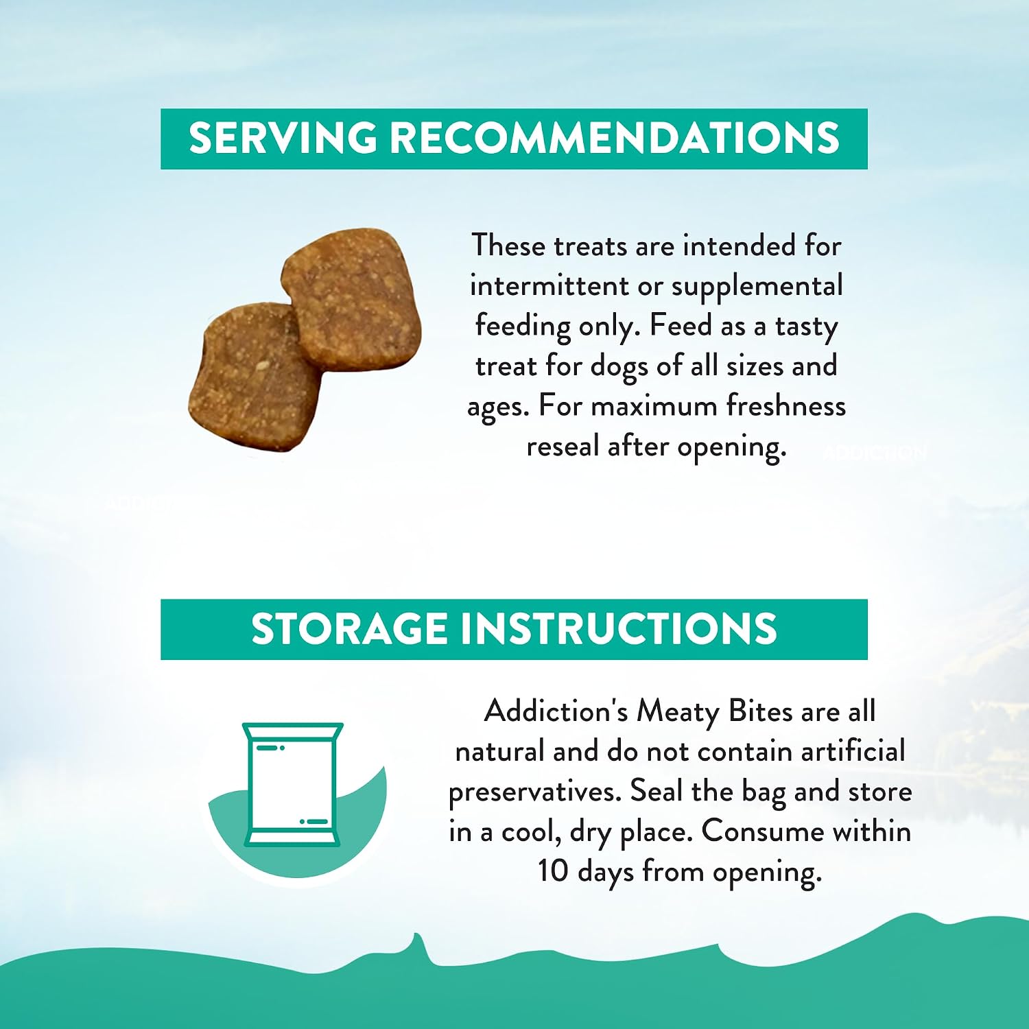 Addiction Venison Recipe Meaty Bites, All Natural Free Range Grain Free High Meat Dog Treats, 4 Oz.