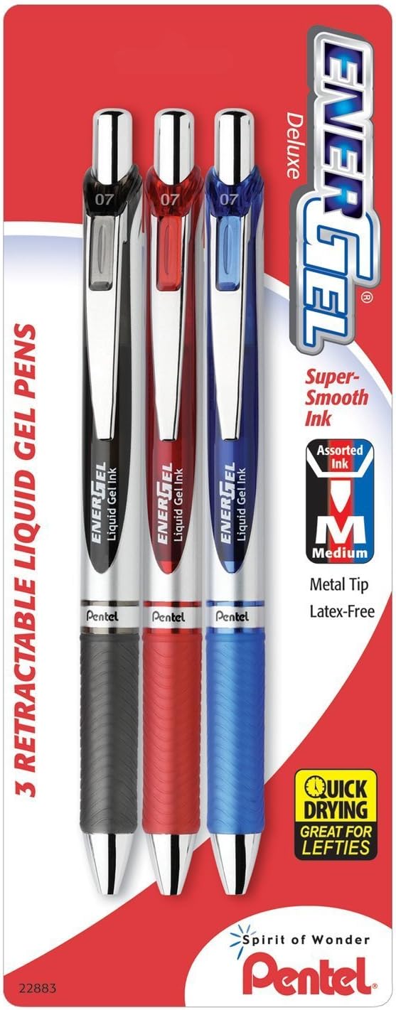 Pentel 756260 EnerGel RTX Retractable Gel Pens Medium