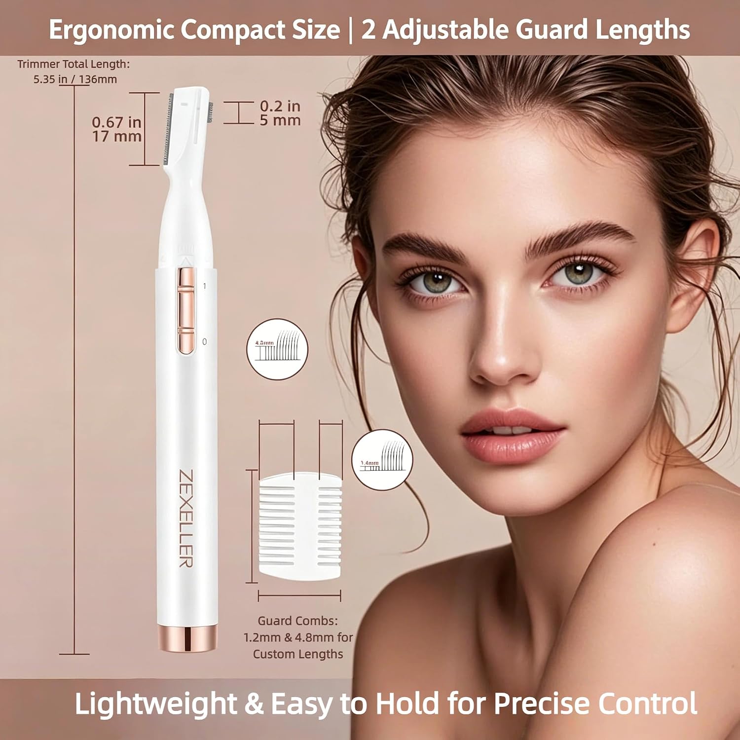 Upgraded Eyebrow Trimmer, Precision Electric Razor for Women Men