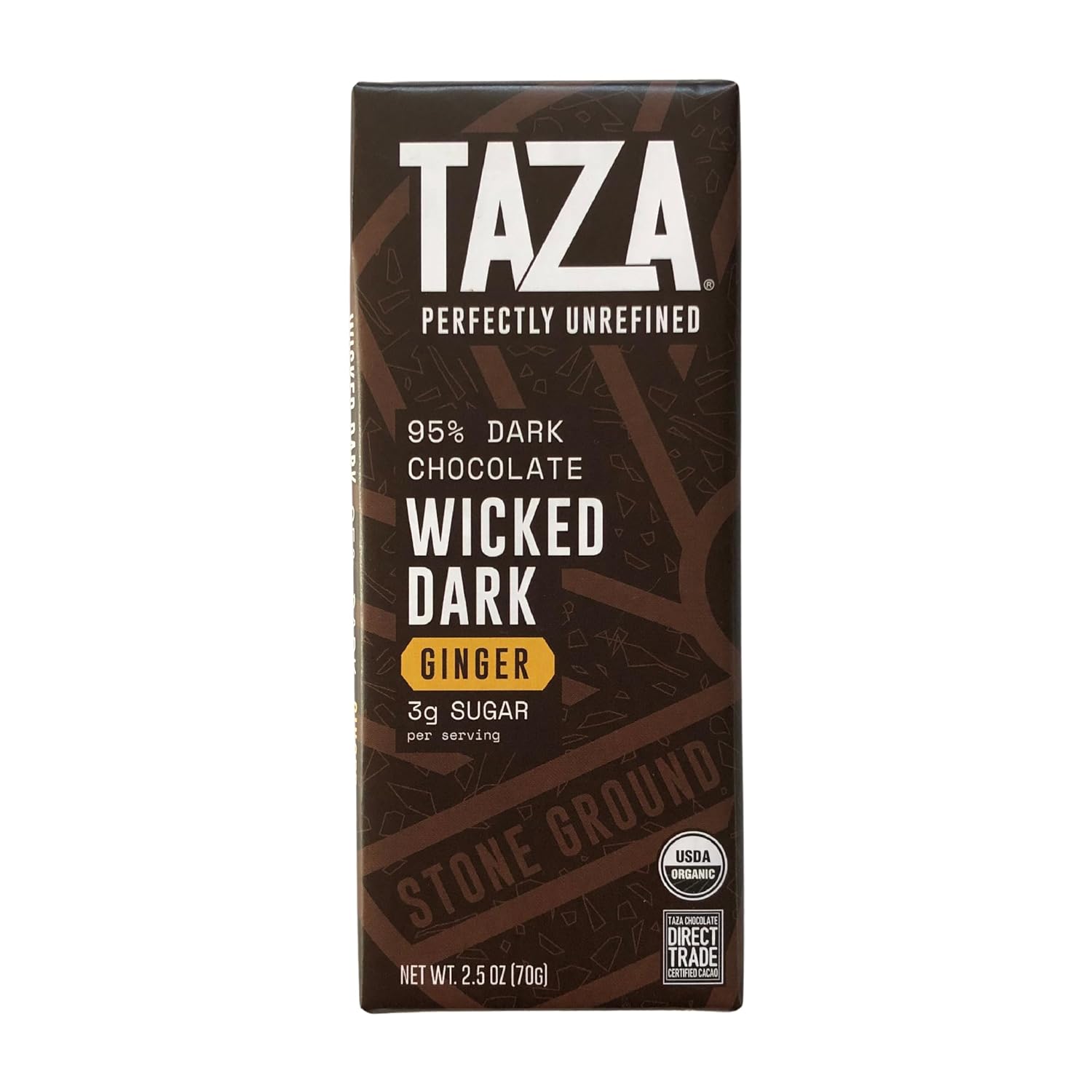 Taza Chocolate, 95% Wicked Dark Amaze Bar, 2.5 oz bars, case of 10