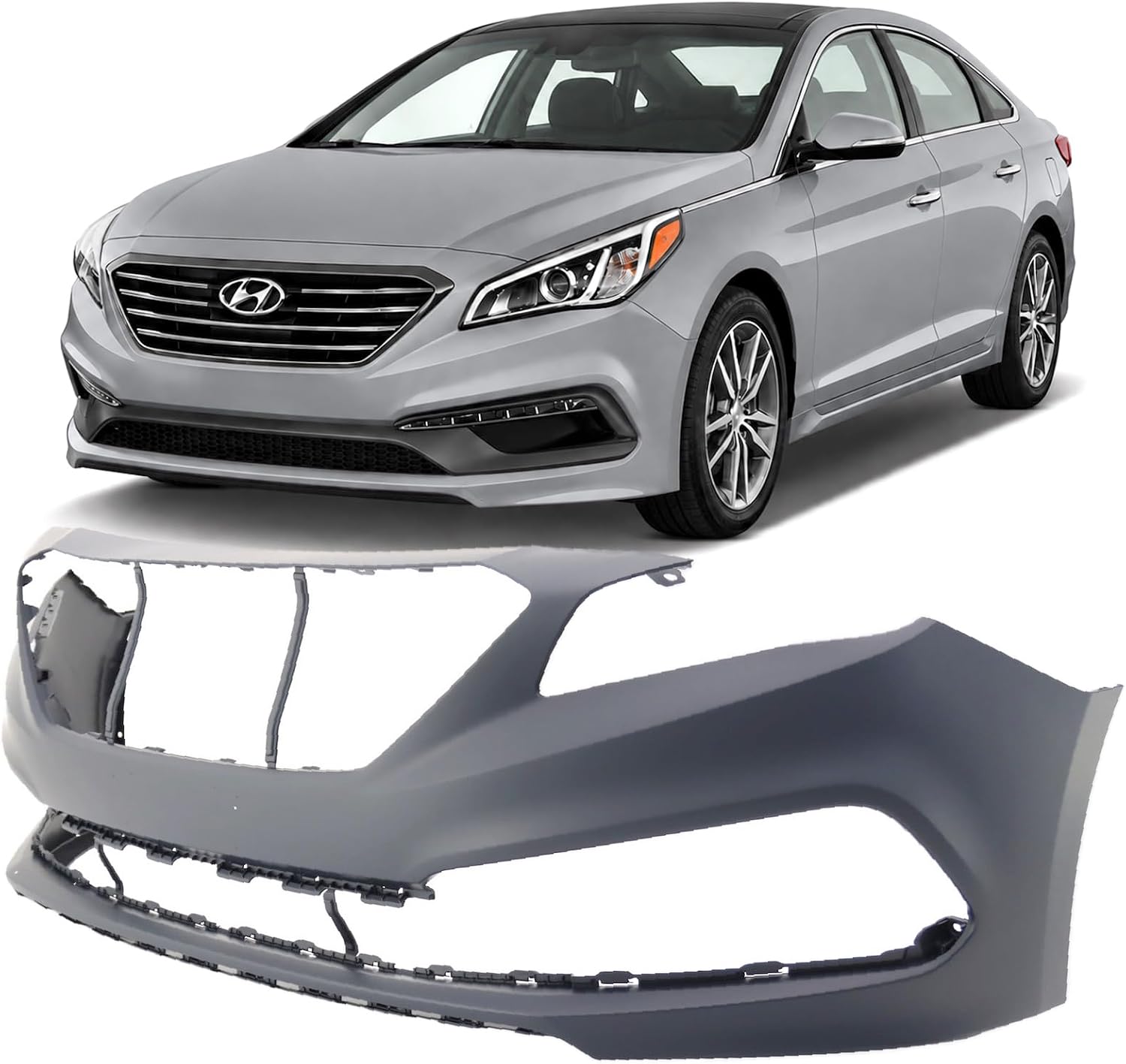 FitParts Compatible with Chevrolet Malibu 1997–2005 Front Bumper Cover