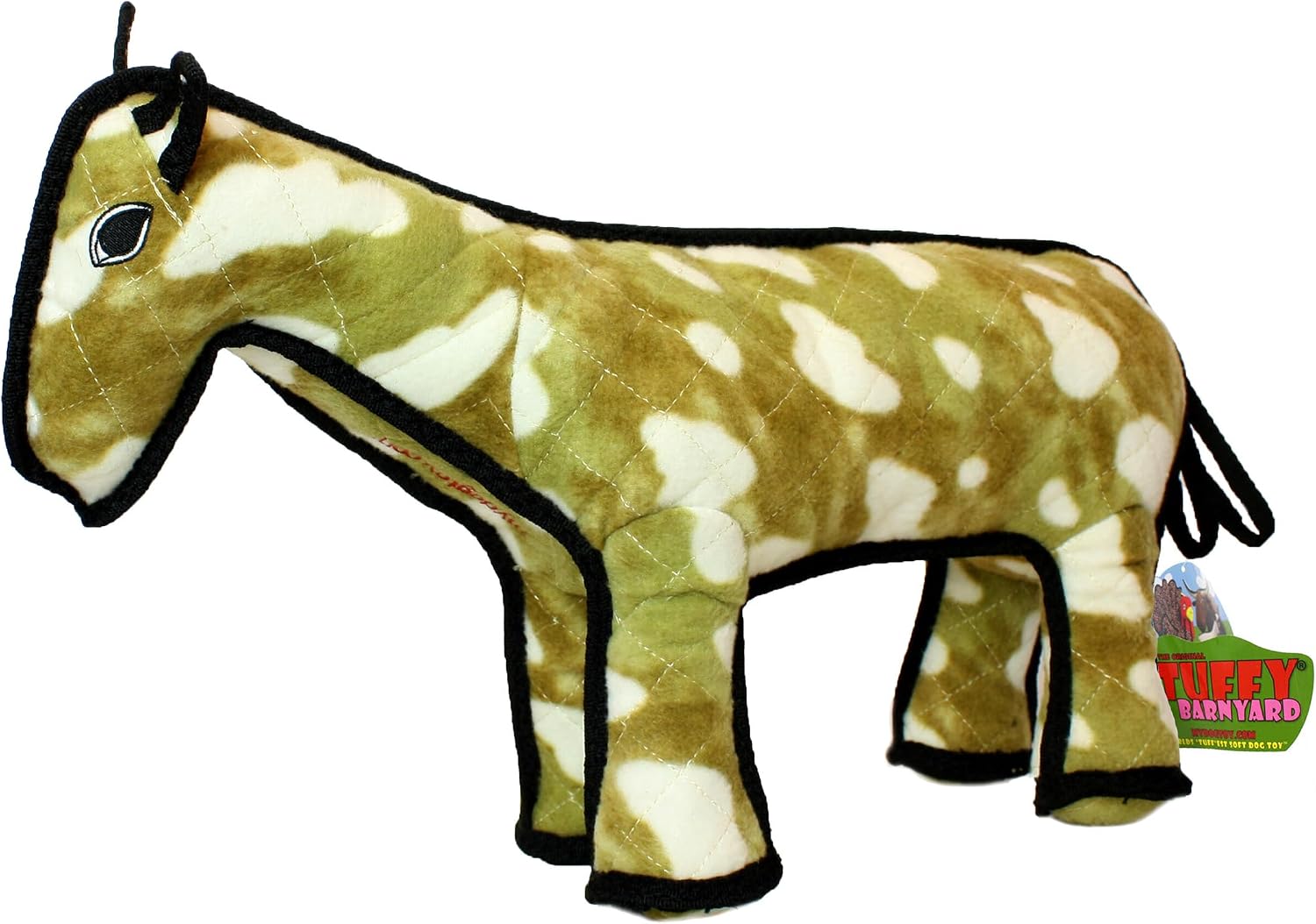 TUFFY® : Cow Dog Toy: Ultra Durable Plush Toy with Multiple Layers & Reinforced Seams, Washable and Floats, Original Construction