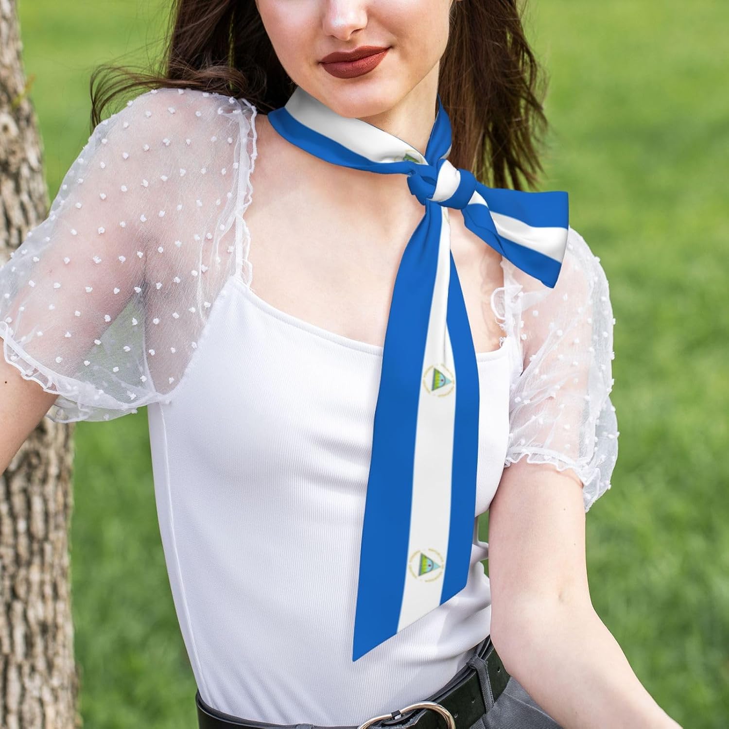 Country Flag Scarf For Women, Multi‑purpose Ribbon, Fashion Neck Hair Handbag Accessory, Versatile Bandana Headband