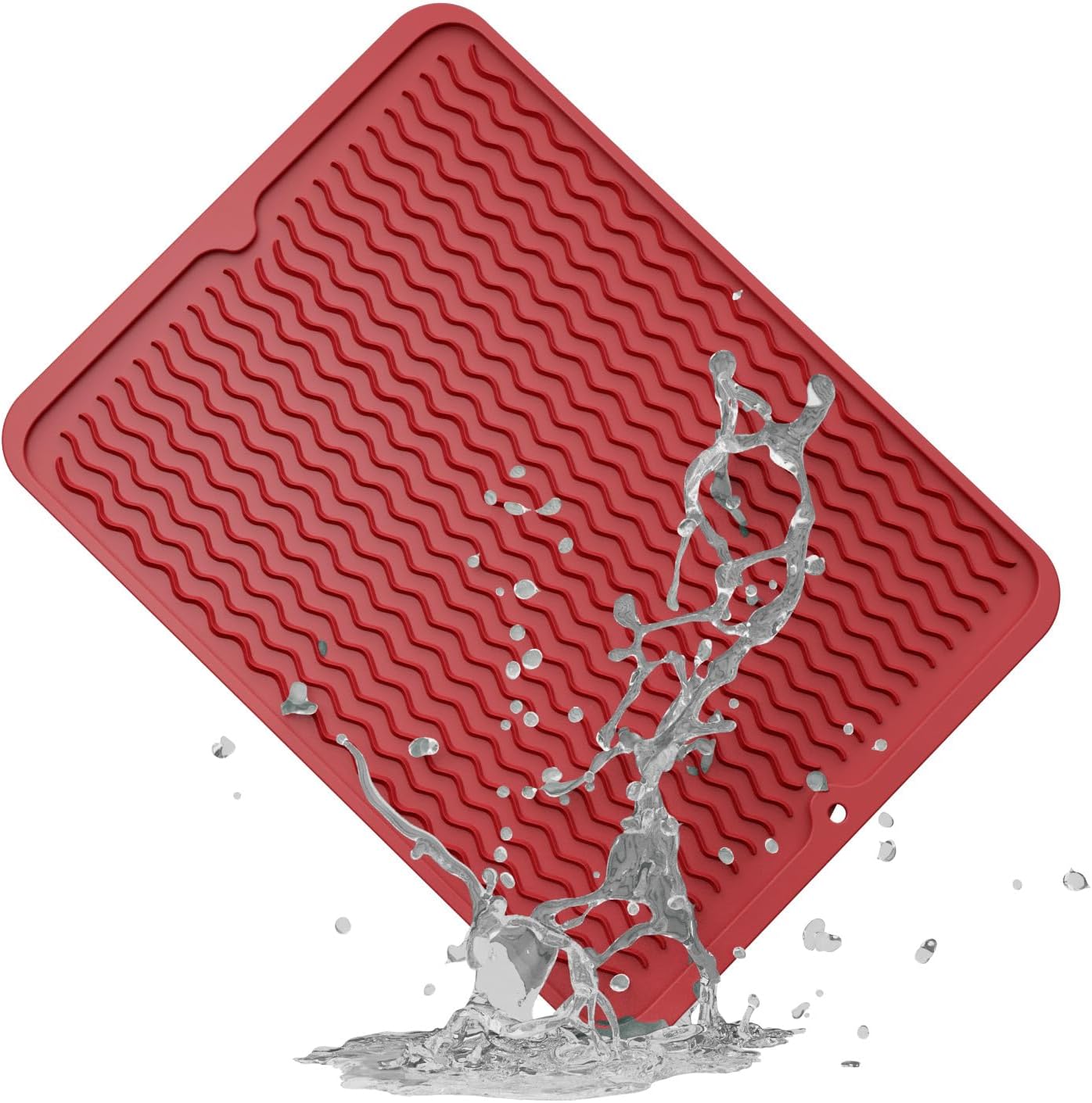 ZLR Silicone Dish Drying Mat for Kitchen Counter, Eco-Friendly Fast Dry Dish Mat, Easy Clean Multi Usage Drying Matt, Heat Resistant Trivet