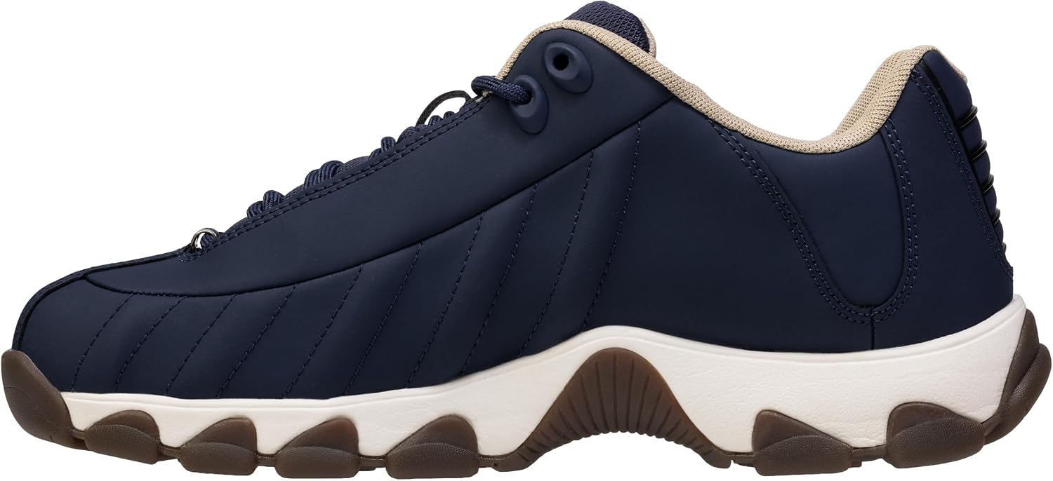 K-Swiss Men's ST329 CMF Sneaker, Wide Tennis Walking Shoes Leather Upper | Court Inspired, Tennis Heritage, Comfort Soft Cushioning, Arch Support, Wide Feet Fit, Chunky Silhouette, Classic Style.