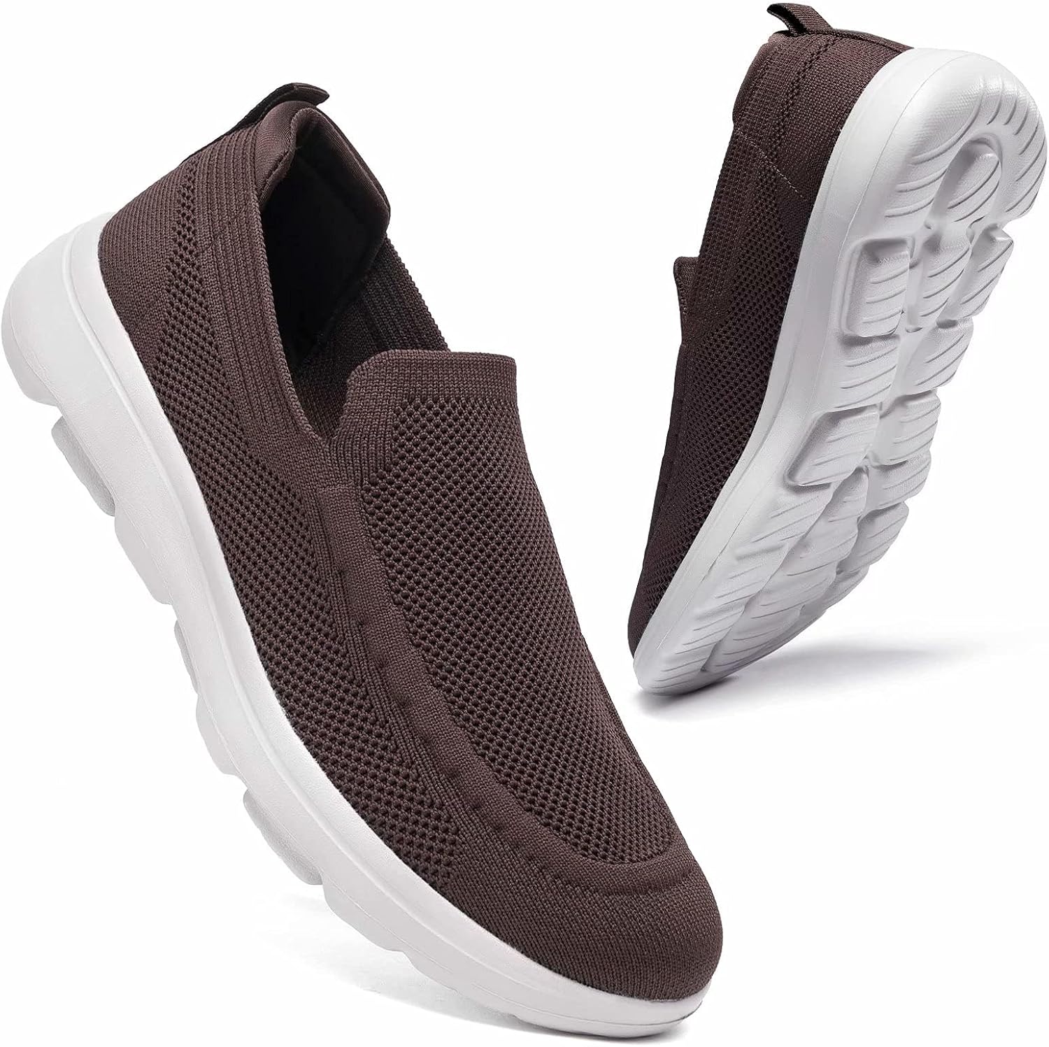 konhill Mens Slip On Shoes Lightweight Walking Shoes Anti Slip