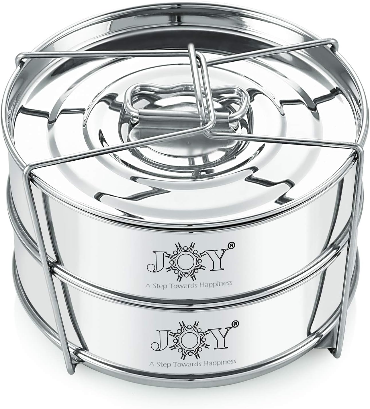 Stackable Stainless Steel Insert Pans - Inserts for Instant Pot - Pan for Instapot - Accessories for Instant Pot- FITS 6 QT and Above - Single Size - Pressure Cooker Steamer Pan Accessories