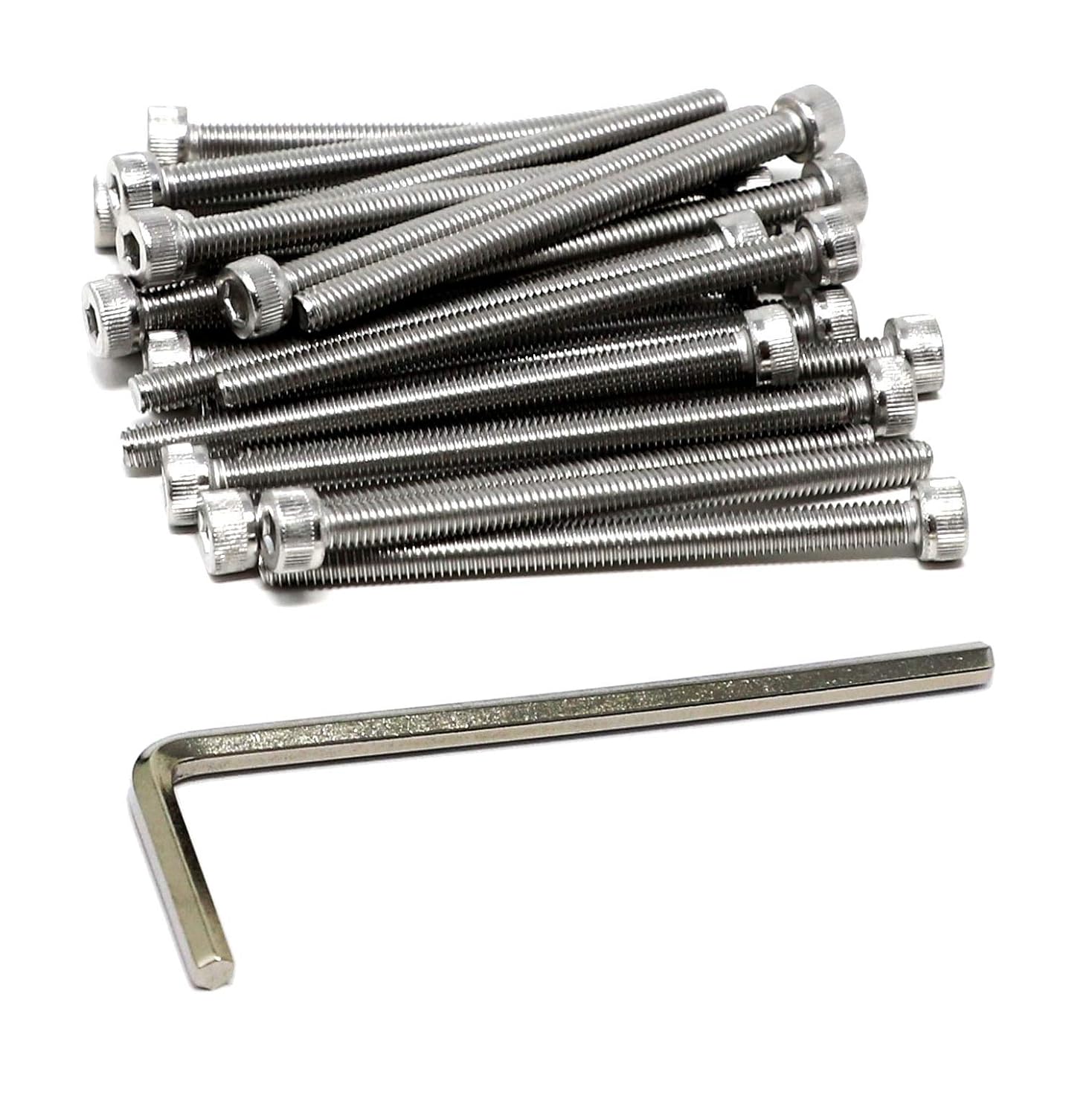 iexcell 20 Pcs M8 x 30/35/40/45/50 mm Stainless Steel 304 Hex Socket Head Cap Screws Bolts Assortment, Fully Threaded