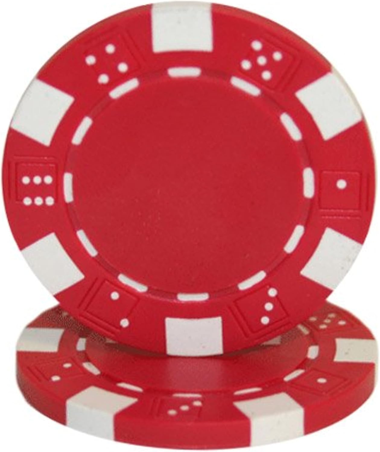 Brybelly 50 Clay Composite Striped Dice 11.5 Gram Poker Chips