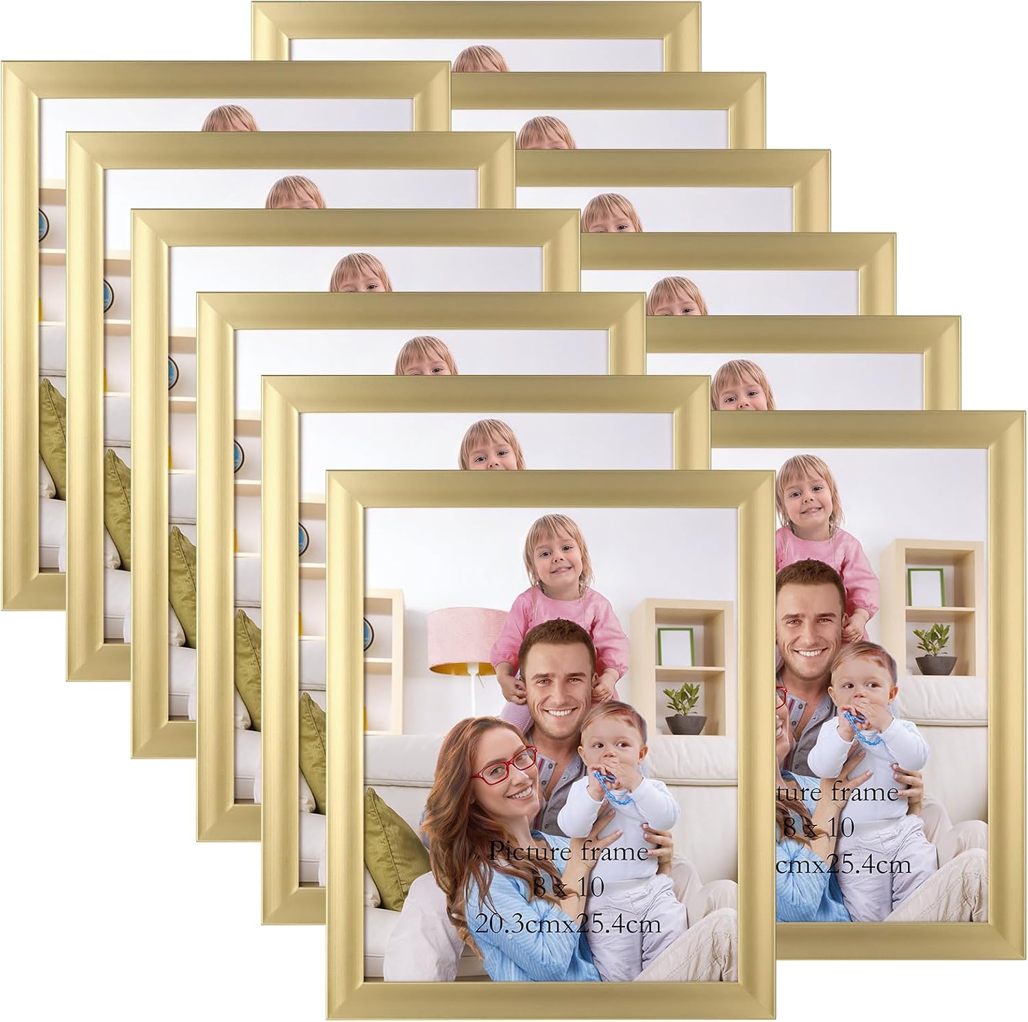 Giftgarden Black 8x10 Picture Frame Bulk, Multi 8 x 10 Photo Frames Set for Wall Hanging or Tabletop, 12 Pack