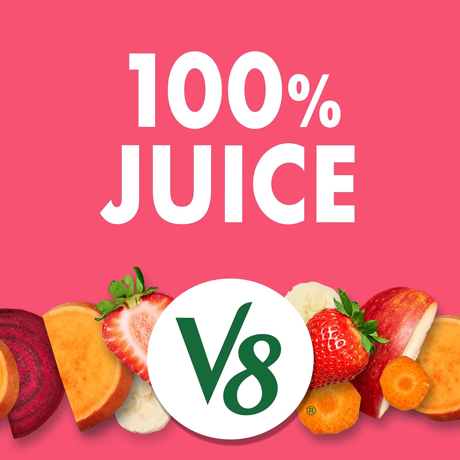 V8 Blends 100% Juice Pomegranate Blueberry Juice, Fruit and Vegetable Juice Blend, 46 Fl Oz Bottle