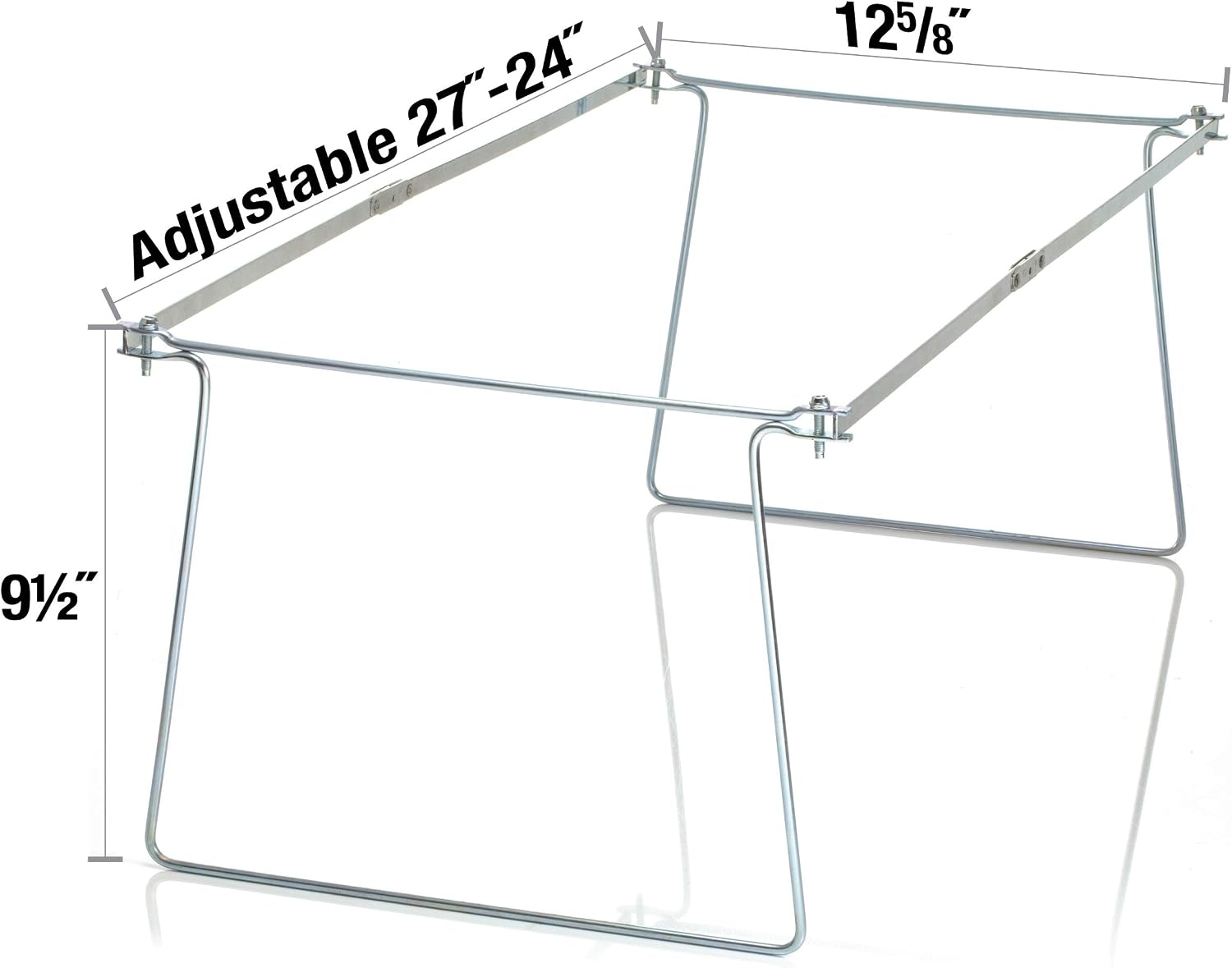 Officemate Hanging File Frame, Letter Size (Fits 24″–27″), Adjustable Heavy-Duty Steel File Drawer Organizer for Desks, Cabinets & Shelves (91964)