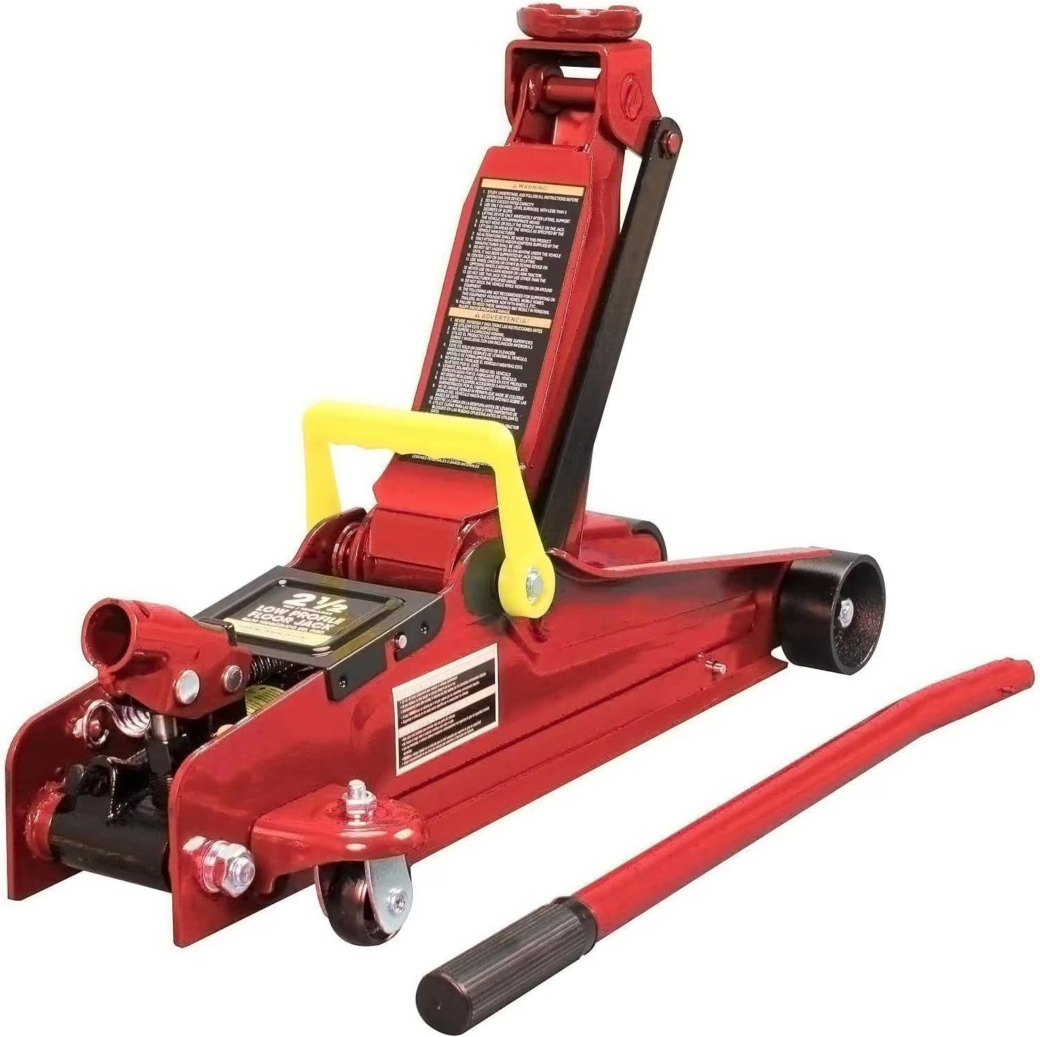 BIG RED AT84007R Torin Hydraulic Low Profile Service/Floor Jack with Dual Piston Quick Lift Pump, 4 Ton (8,000 lb) Capacity, Red