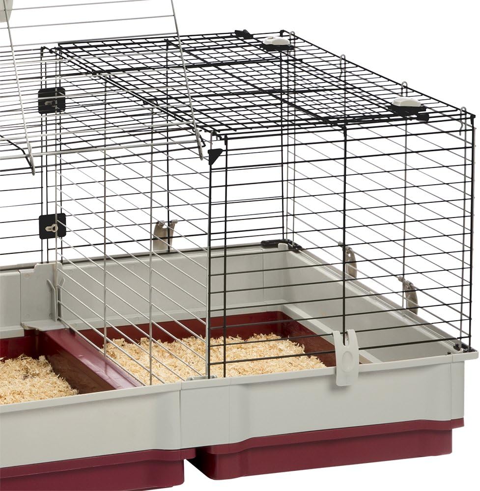 Ferplast Krolik XXL Rabbit Cage w/Wire Extension | Rabbit Cage Includes All Accessories & Measures 63.8L x 23.62W x 19.68H Inches | 1-Year Warranty
