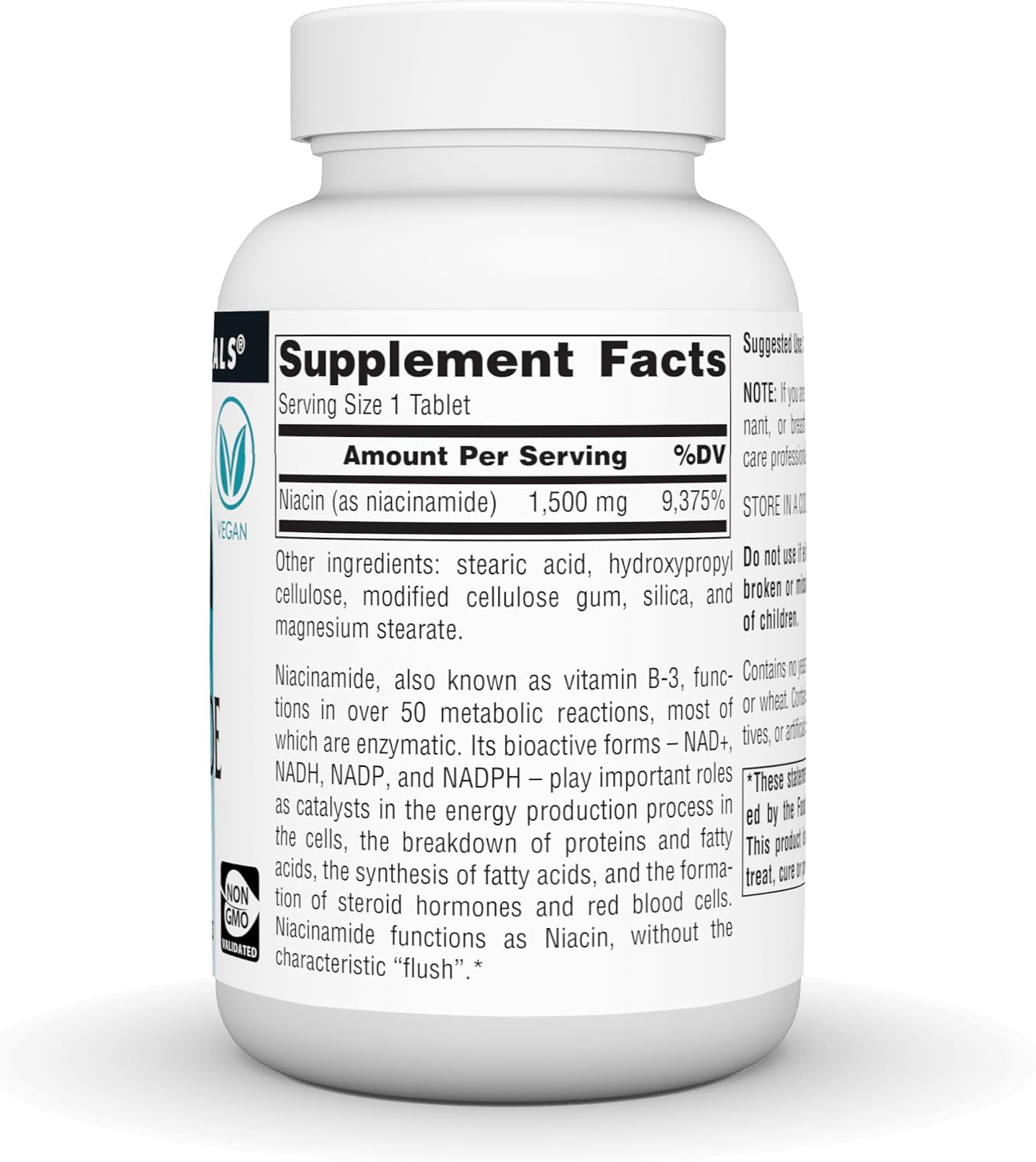 Source Naturals Niacinamide B-3, Vegan Vitamin B-3, 1500 mg - 50 Tablets