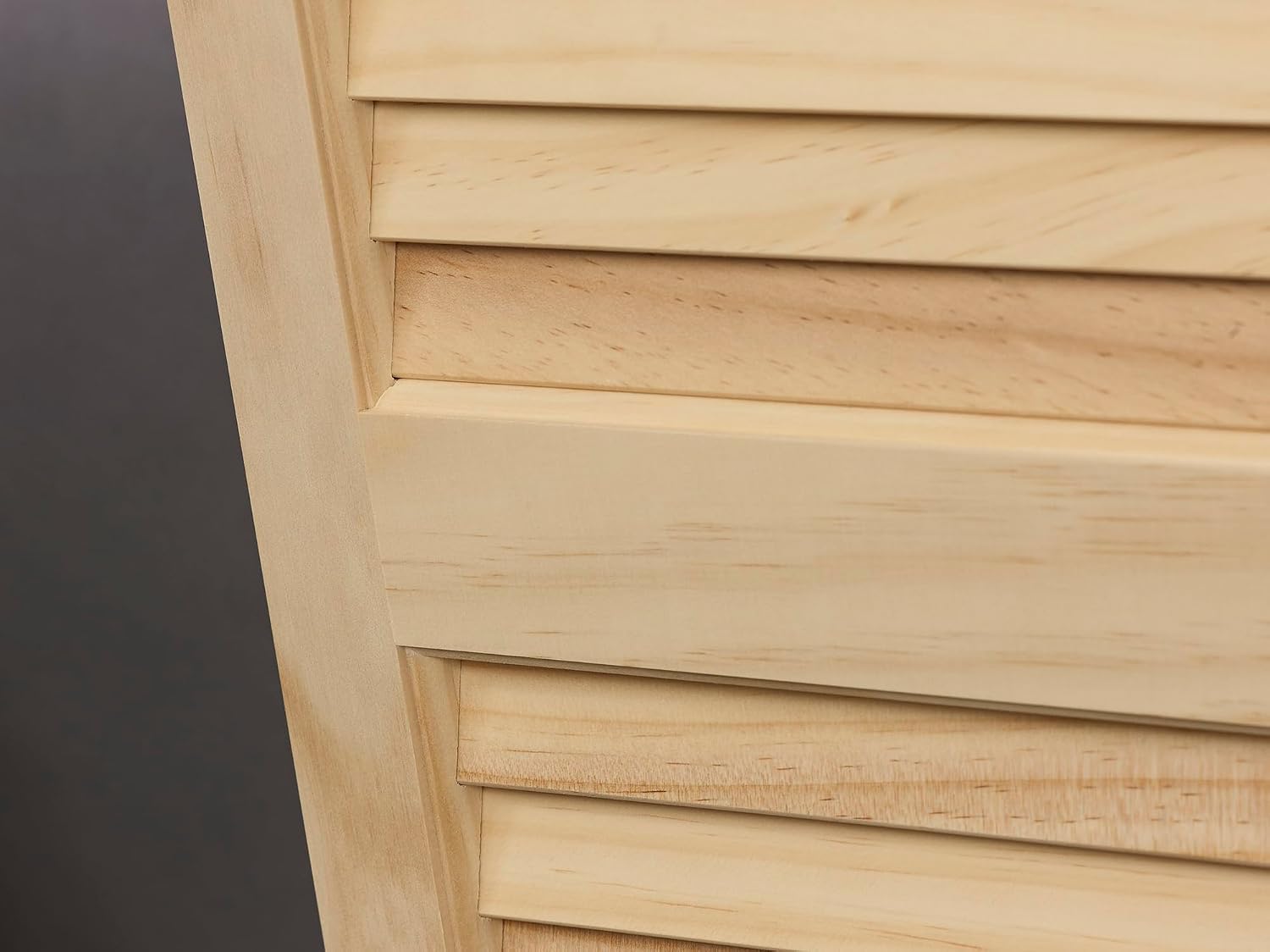 LTL Home Products AM-SHL47 American Wood Exterior Window Louvered Shutters, 15" x 47", Unfinished Pine