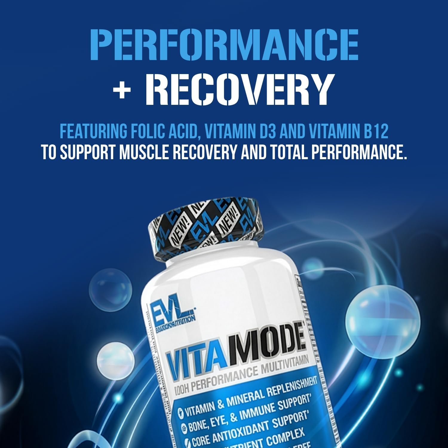 EVL Vitamode - Advanced Daily Men's Multivitamin - 60 Servings | Essential Minerals - Phytonutrient Complex - Active Mens Vitamins for Energy with