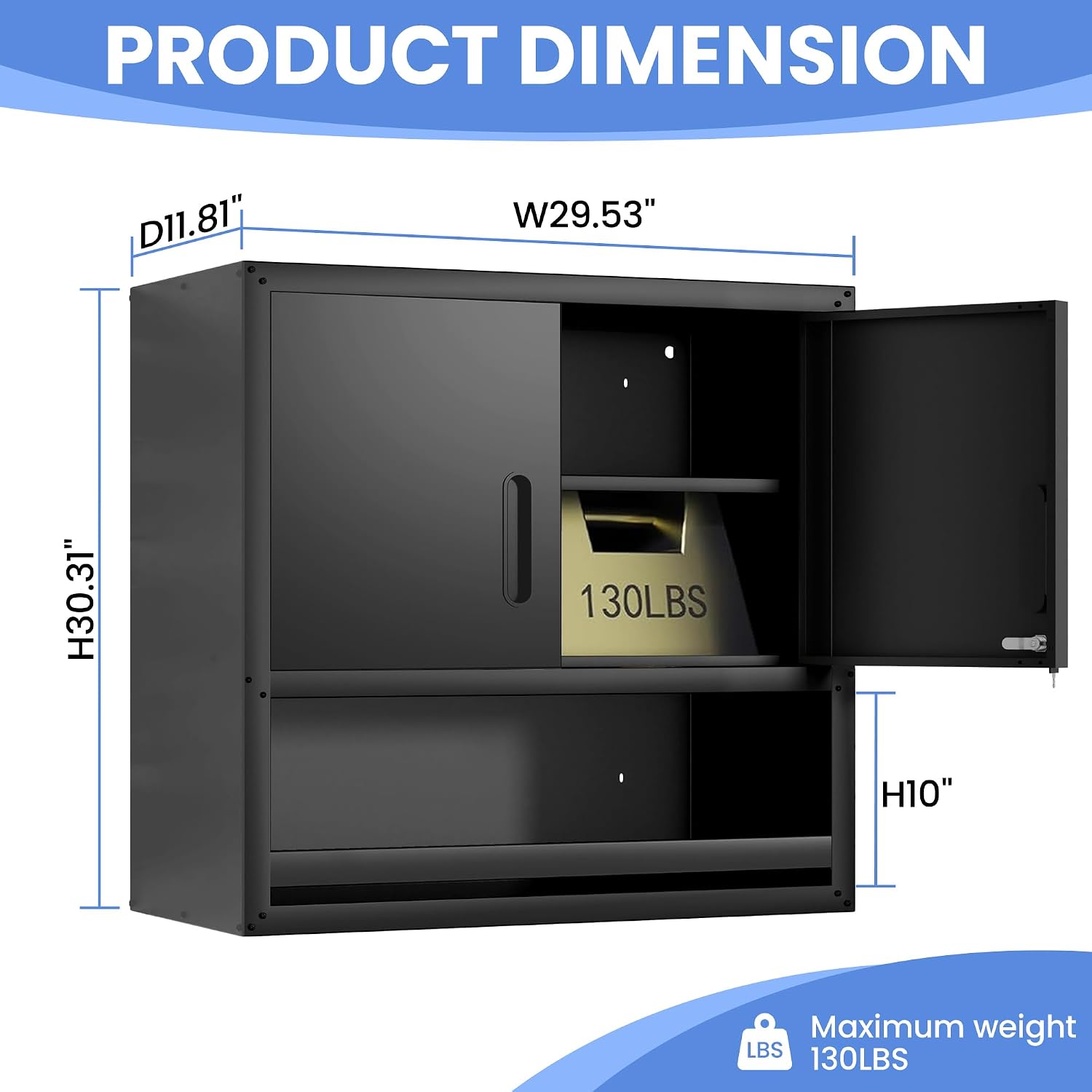 Metal Storage Cabinet for Garage, Tool Cabinet, Utility Cabinet | Wheeled, Rolling Tool Cabinet, 6 Drawers, Top Countertop, Pegboard, Assembly Required, Black