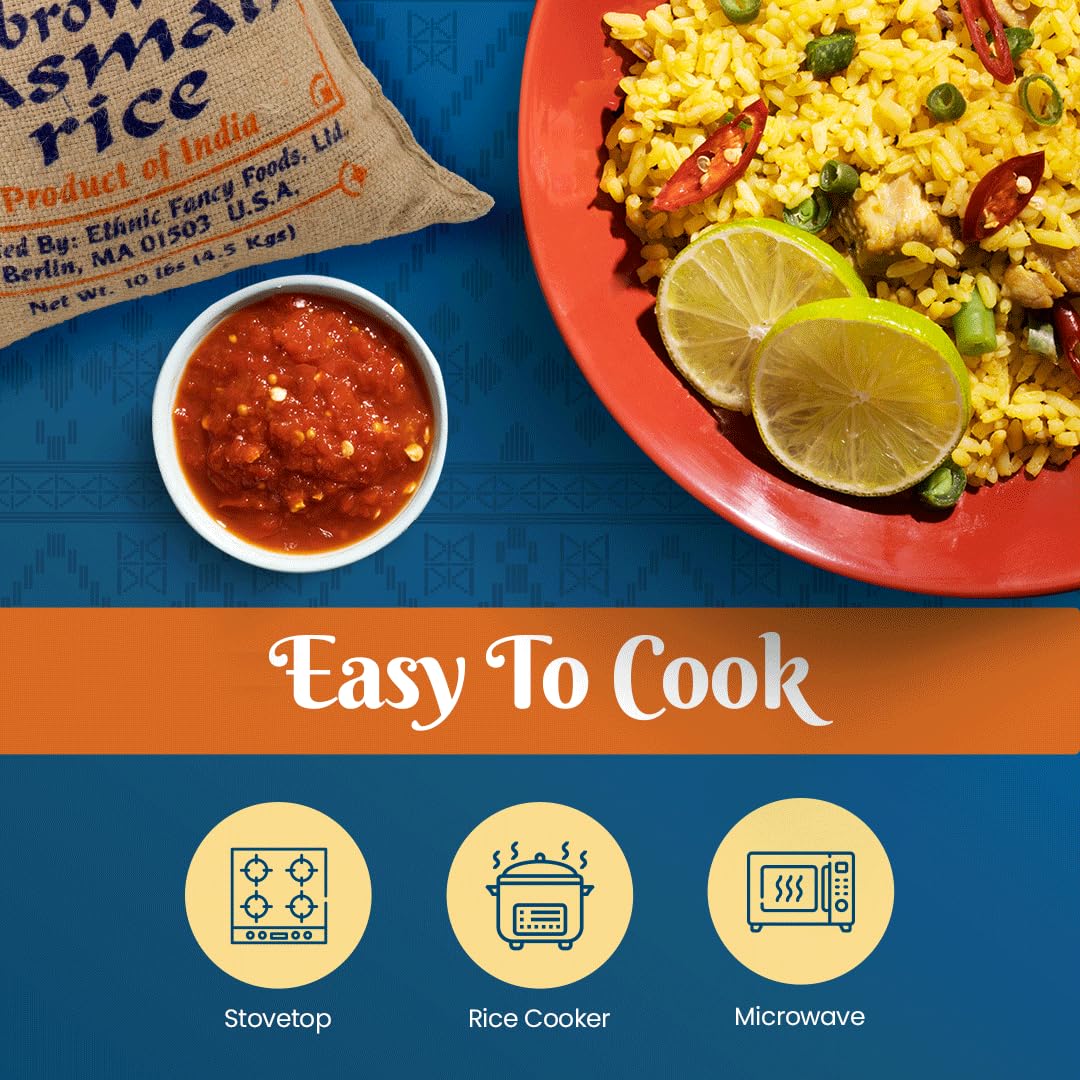 Bombay Basmati Brown Rice, 10-pounds Sack