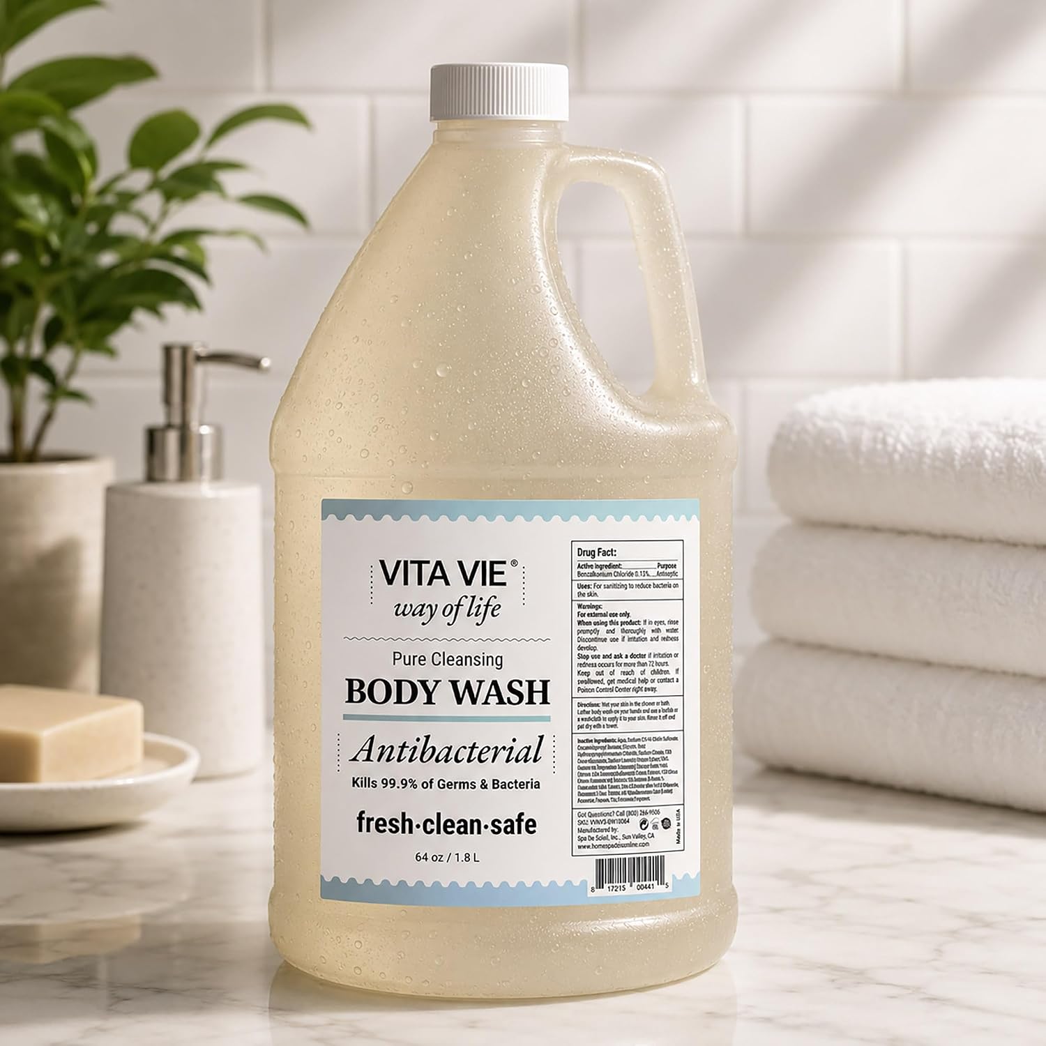 Lemon Body Wash, Antibacterial Soap With Tea Tree Oil, 12 Fl Oz