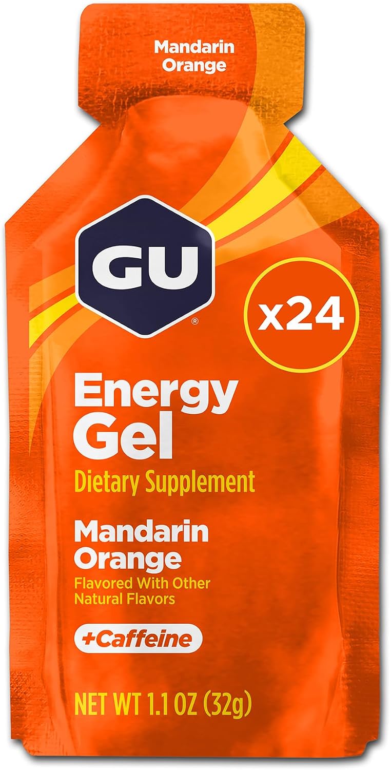 GU Energy Original Sports Nutrition Energy Gel, Vegan and Dairy-Free On-the-Go Energy for Any Workout, Vanilla Bean, 8-Count