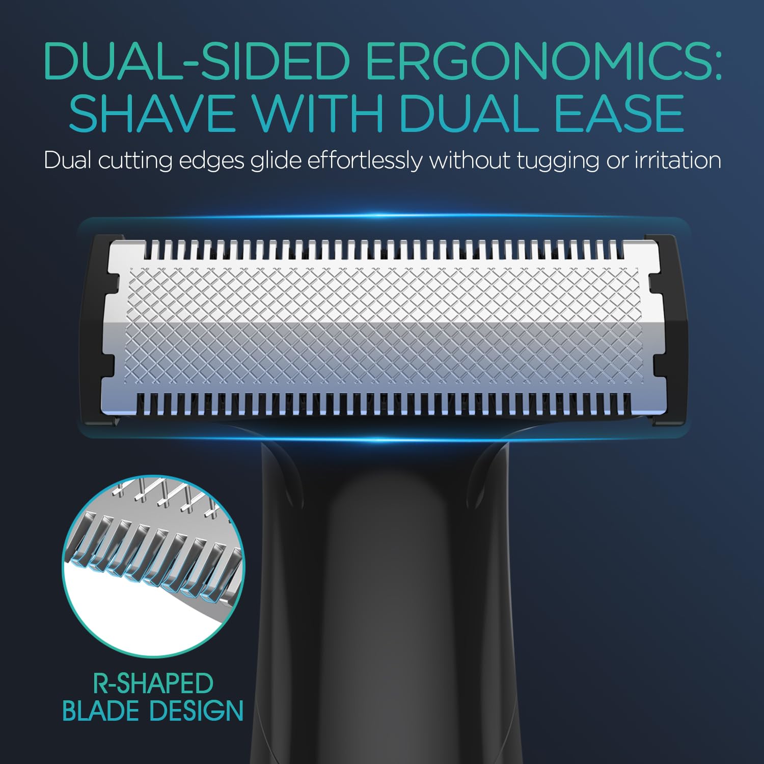 VOYOR Beard Trimmer for Men, Electric Razor for Face, Body & Nose, Wet/Dry