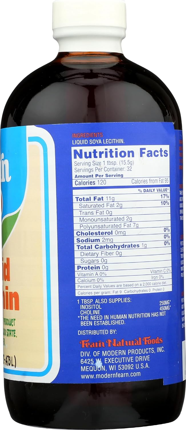 Fearn Natural Foods Liquid Lecithin, 16 Ounce