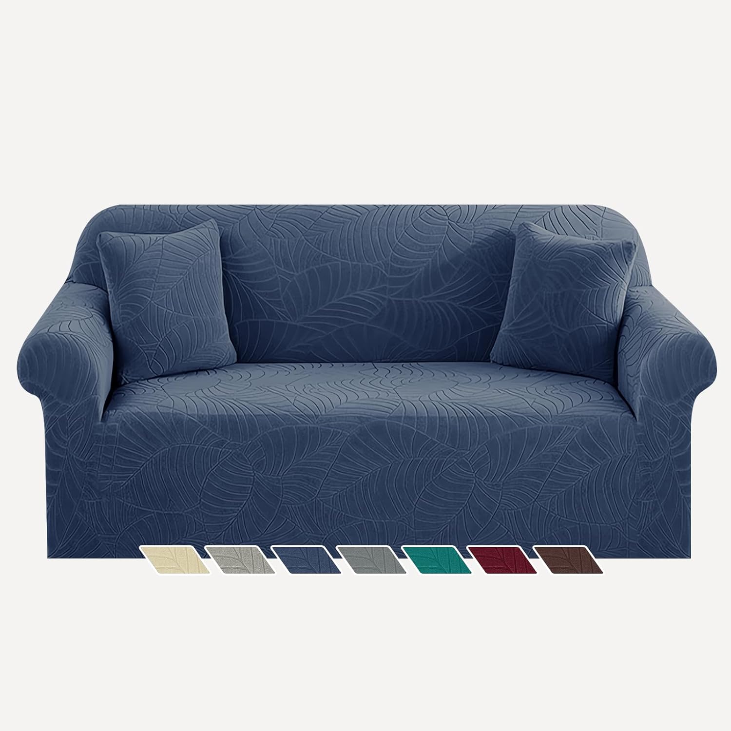 YEMYHOM Couch Cover Latest Jacquard Design High Stretch Sofa Covers for 2 Cushion Couch