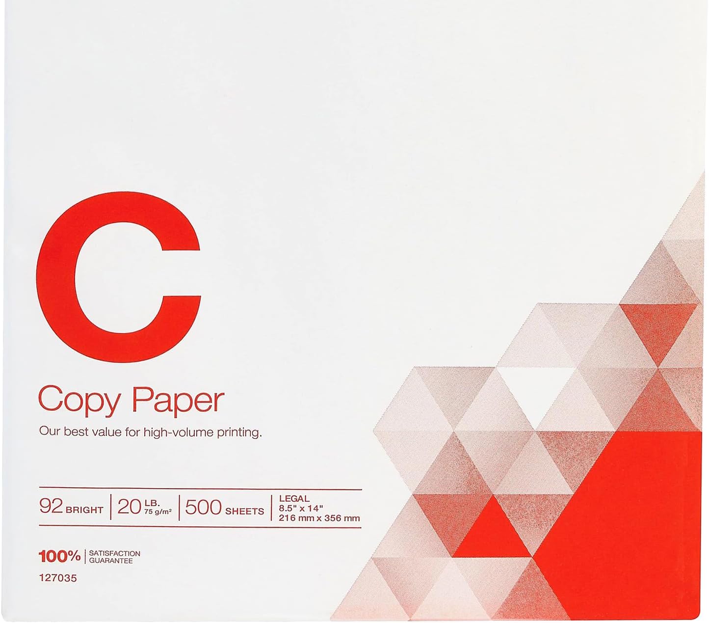 Staples TRU RED Copy & Printer Paper, 8.5 x 11, 20 lb, 92 Bright, 5,000 Sheets/Carton, White Letter Size Paper for Office, School & Home