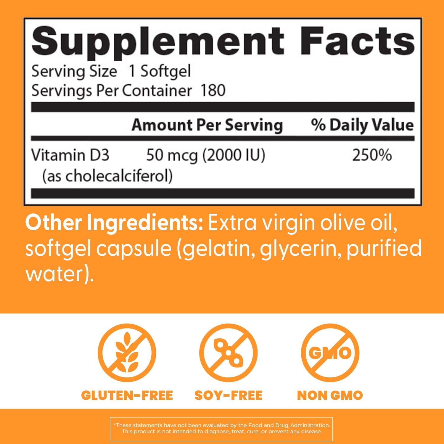 Doctor's Best Vitamin D3 2000 IU Softgels for Men & Women - Vitamin D Supplement for Immune System & Heart Health Support, 50 mcg per Serving, Vit D 3