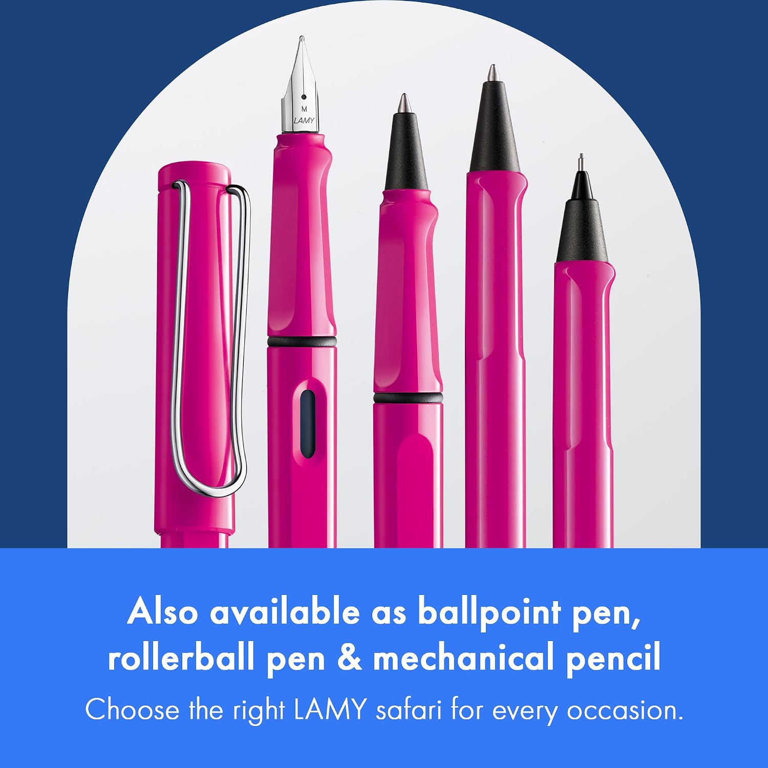 LAMY safari umbra - Fountain Pen with ergonomic grip & polished steel nib in size F - ideal for any Writing & Calligraphy - including LAMY T 10 blue cartridge - Right-Handed