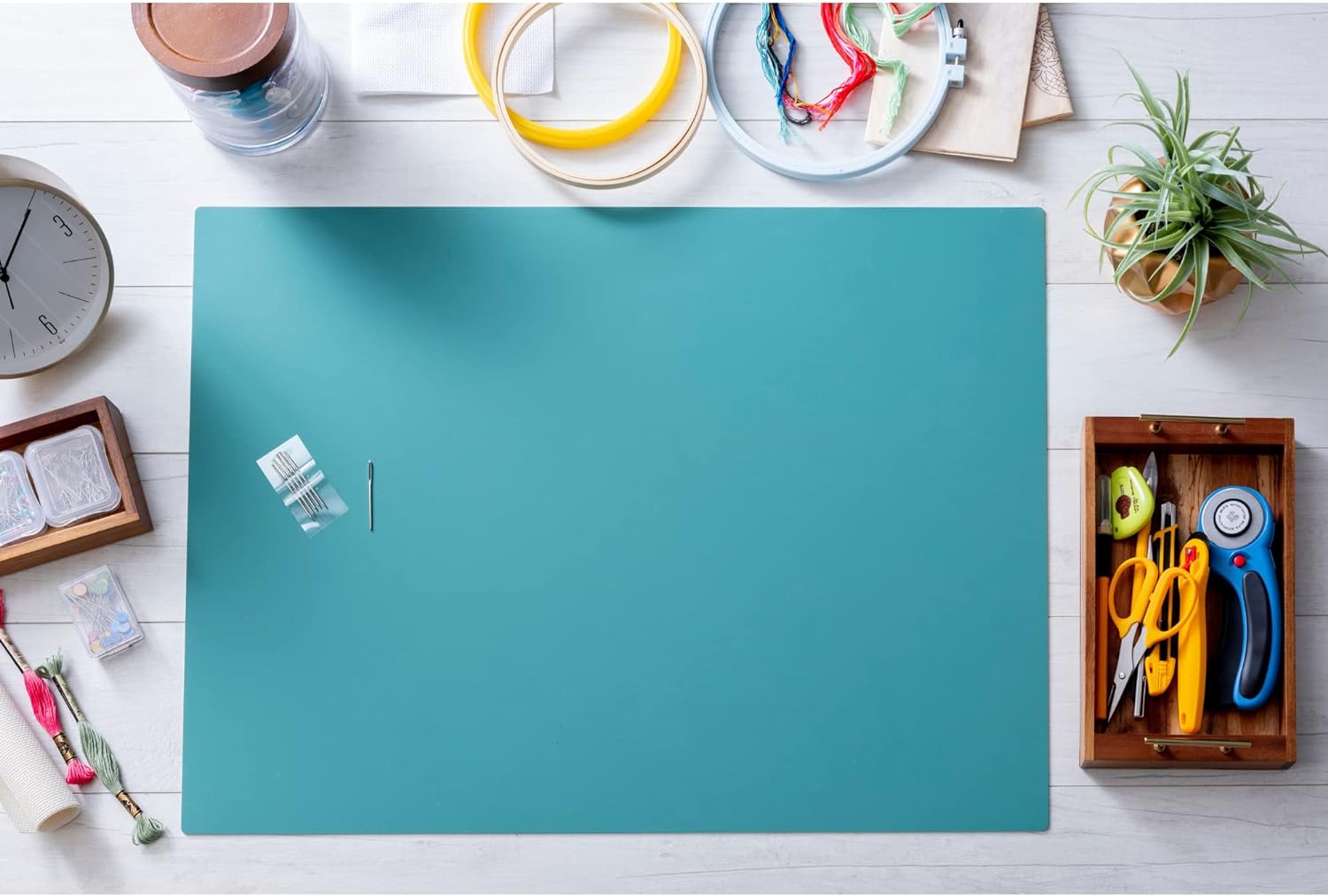 OLFA 18x24" Self-Healing Rotary Cutting Mat (RM-SG) - Double-Sided, Green | Self-healing, triple-layer, double-sided grid