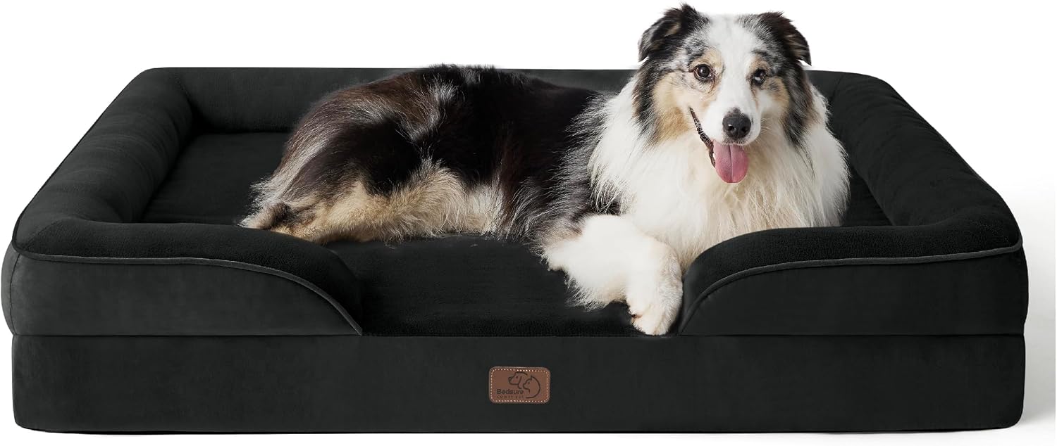 Bedsure Orthopedic Dog Beds Large Sized Dog with Removable Washable Cover