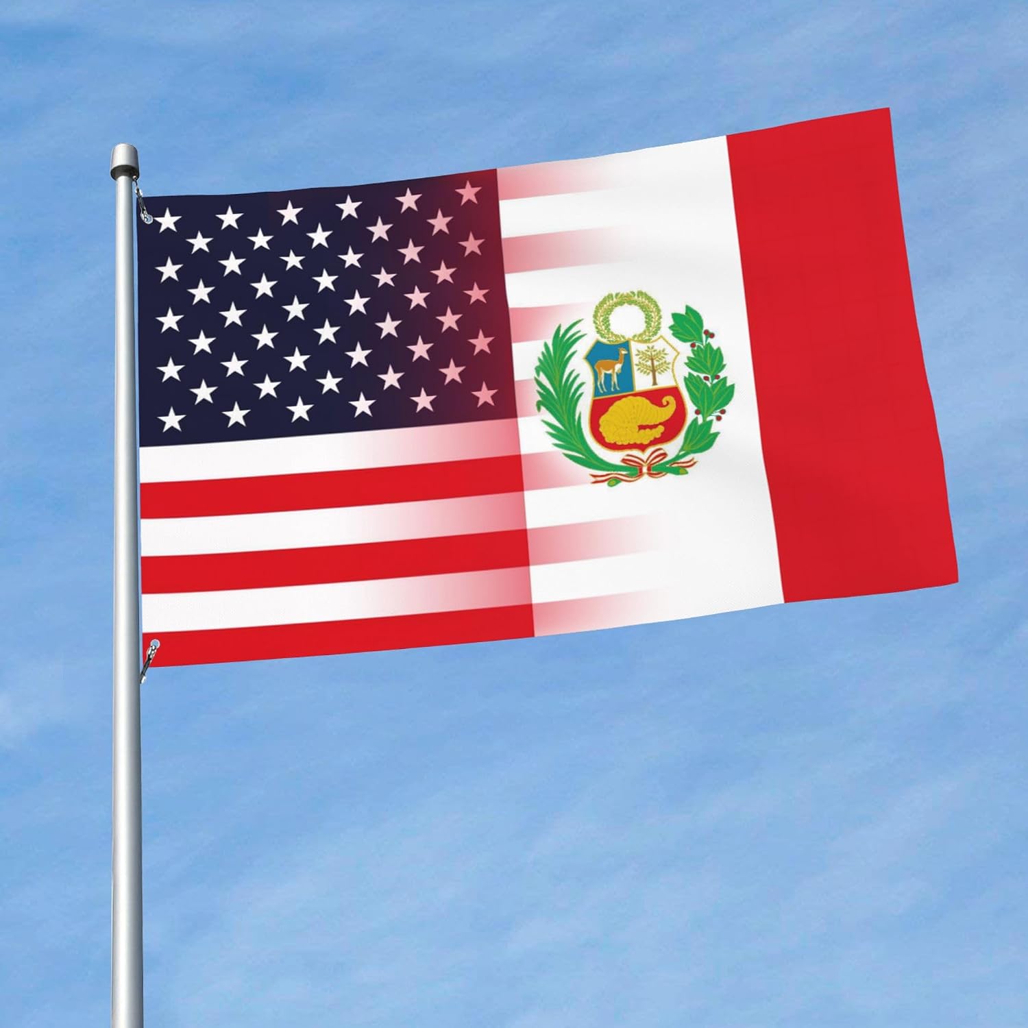 Nicaragua Nicaraguan And American Flag America USA 3x5 Ft Indoor Outdoor Decor Banner National Flags for Garden Yard Car Outside Decoration