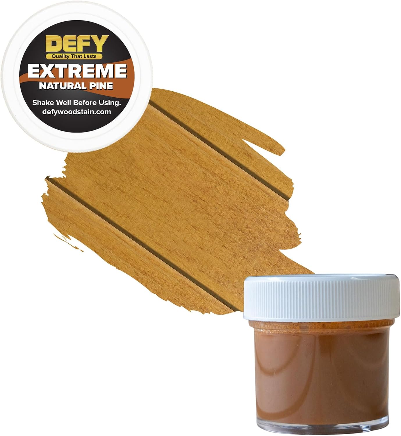 DEFY Extreme Wood Stain and Sealer in One - 1 Gallon Semi-Transparent Waterproof Coating for All Wood Types - Cedar Tone