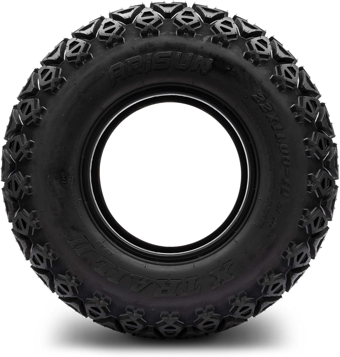 Full set of Arisun X-Trail AT06 22x11-10 (4ply) Golf Cart Tires (4)