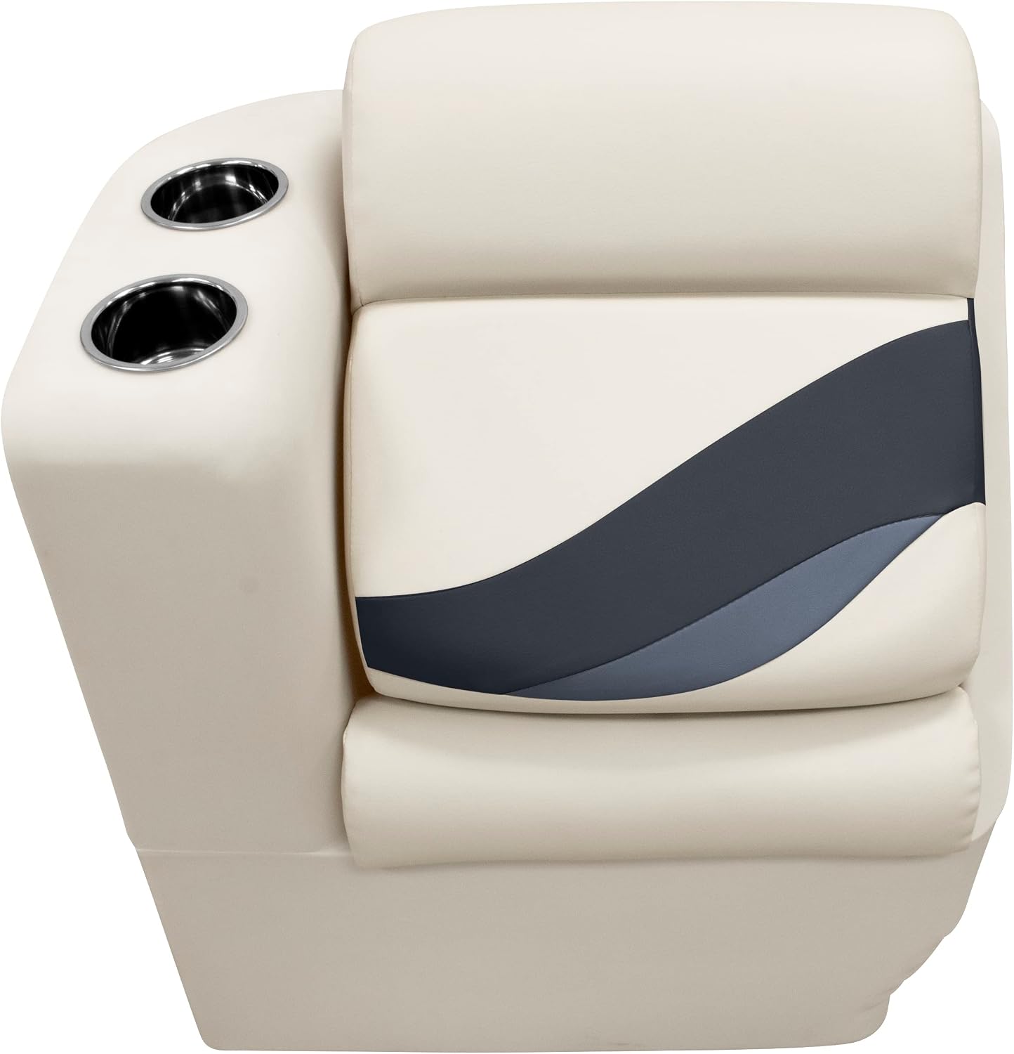 Wise BM13006L-986 Premier Series Pontoon Left Lean Back Recliner, Platinum/Spectra Navy/Cobalt