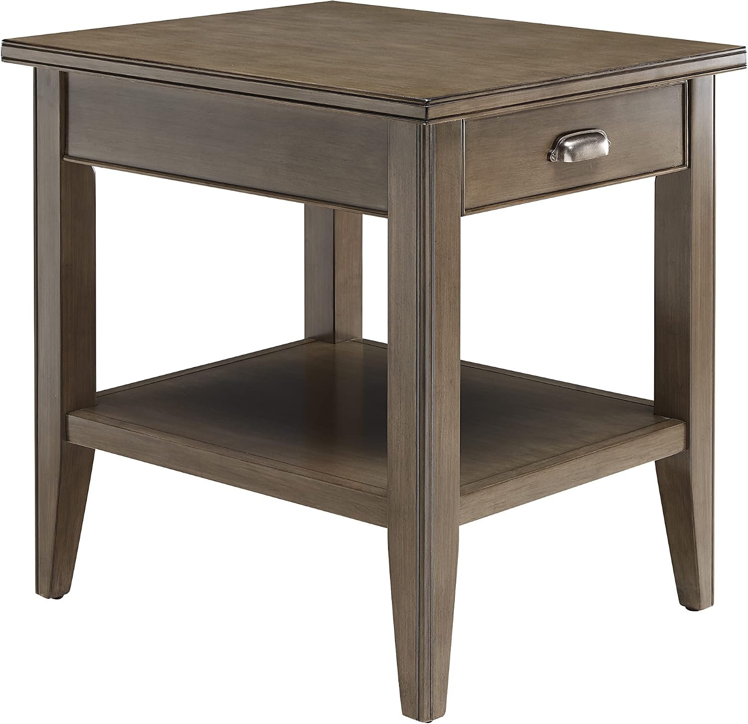 Leick Home Shield Wedge End Table, 21", Glazed Auburn