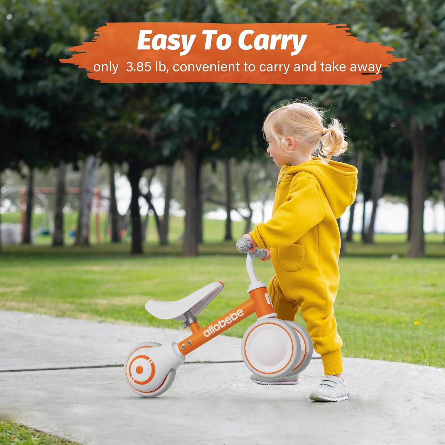 Baby Balance Bike, Cute Toddler Bikes 12-36 Months Gifts for 1 Year Old Girl Bike to Train Baby from Standing to Running with Adjustable Seat Silent & Soft 3 Wheels